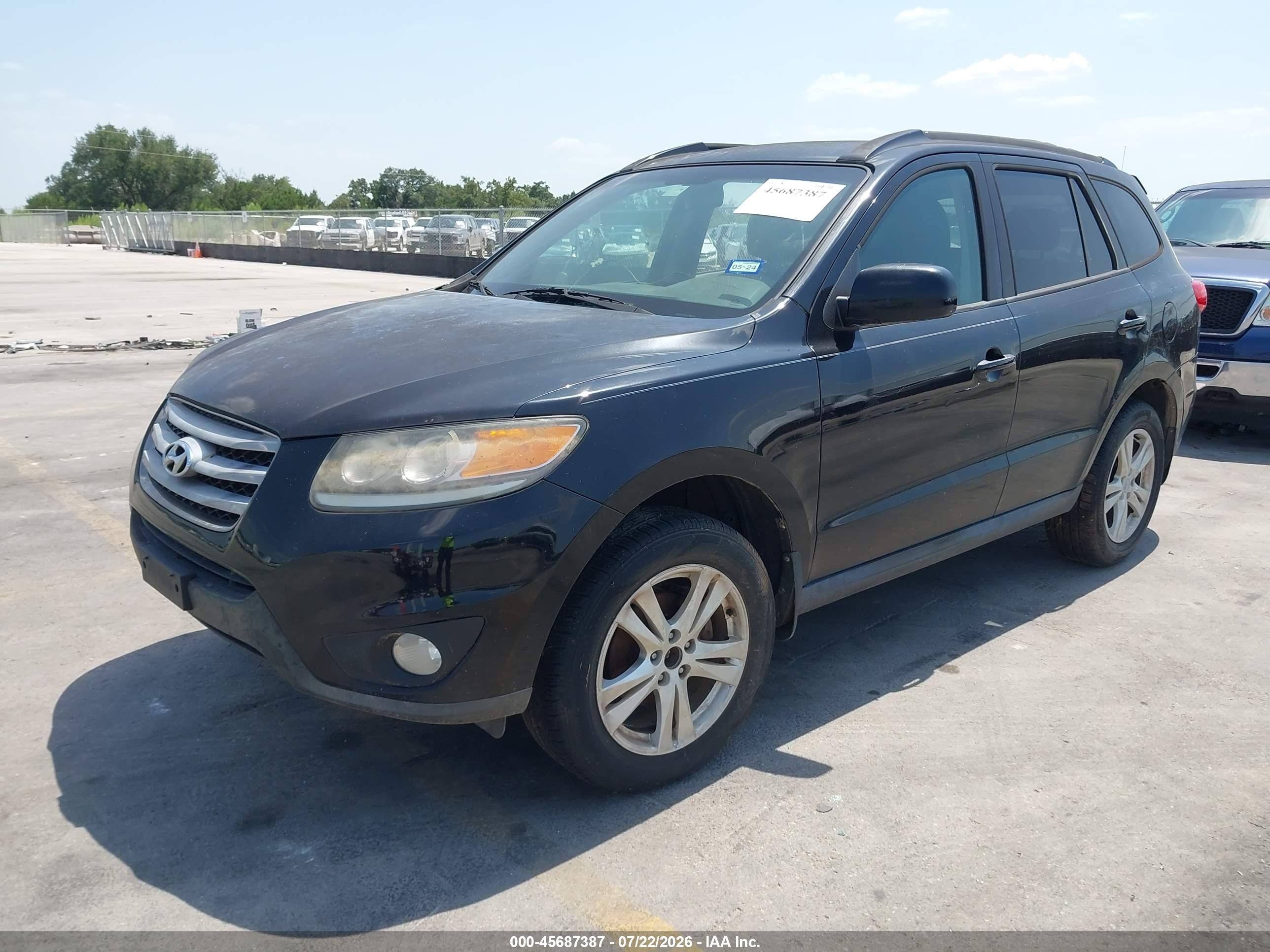 2012 Hyundai Santa Fe Se Black vin: 5XYZH4AG7CG109122