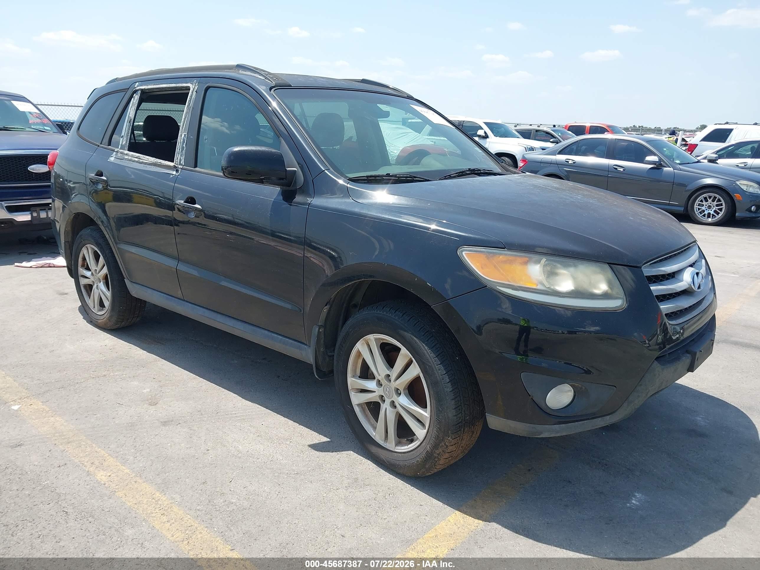 2012 Hyundai Santa Fe Se Black vin: 5XYZH4AG7CG109122