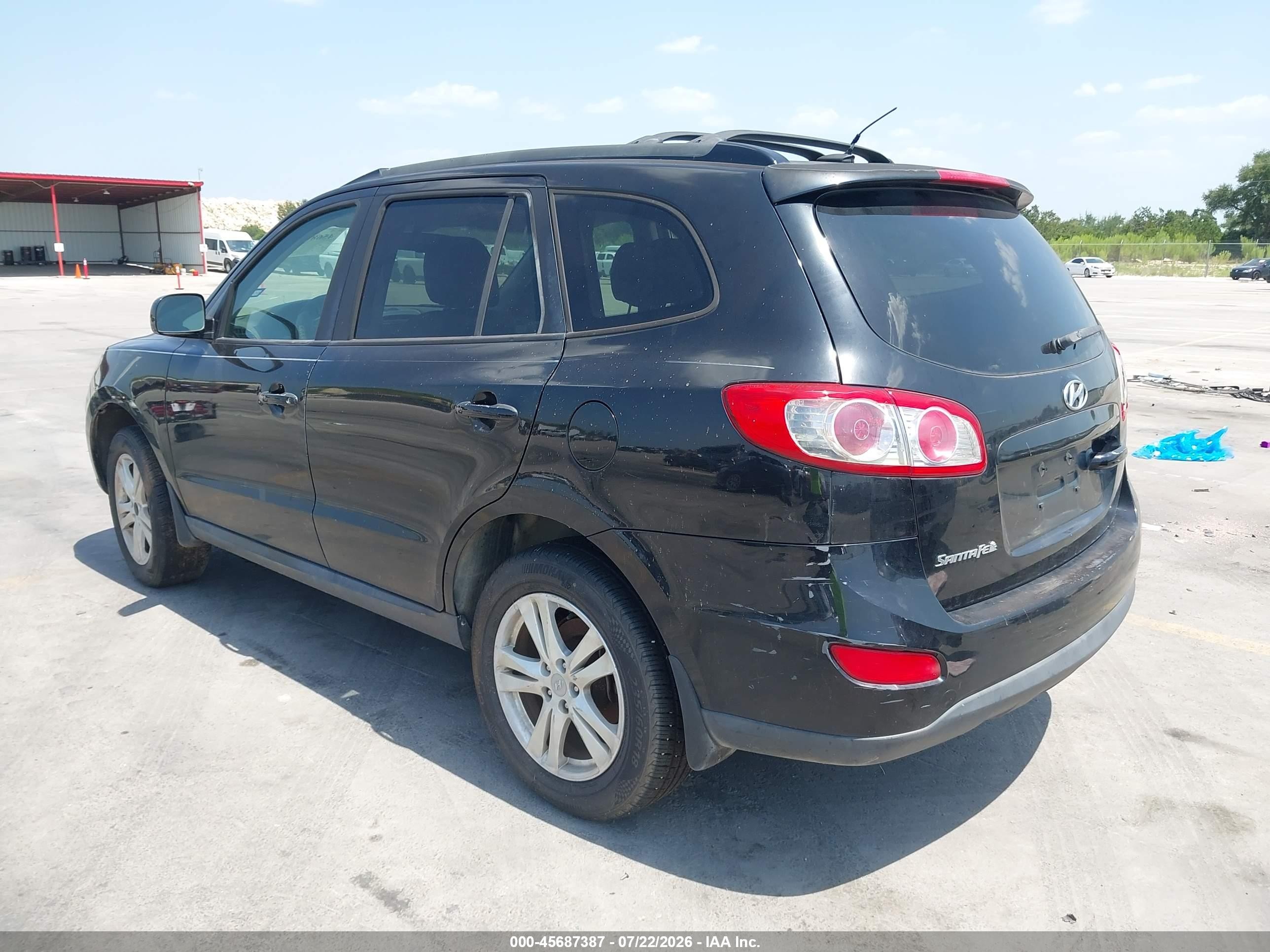2012 Hyundai Santa Fe Se Black vin: 5XYZH4AG7CG109122