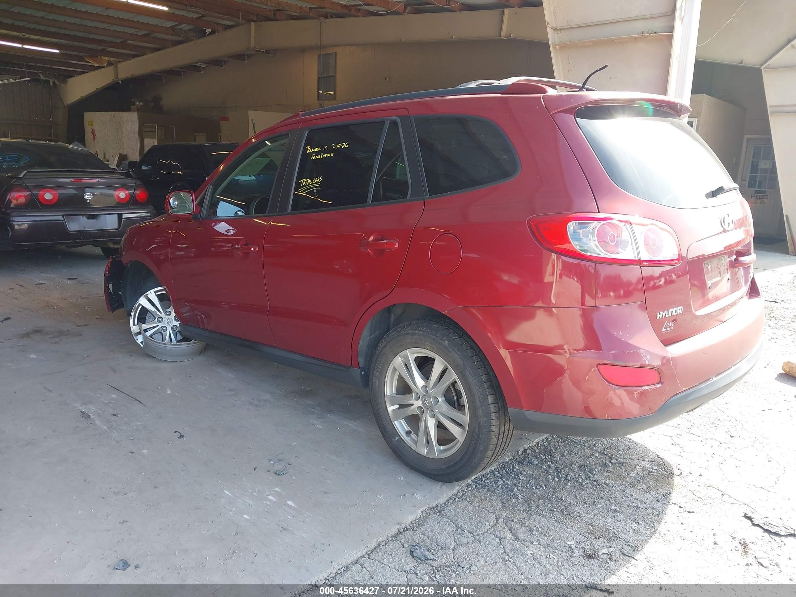 2011 Hyundai Santa Fe Se Red vin: 5XYZH4AG9BG065655