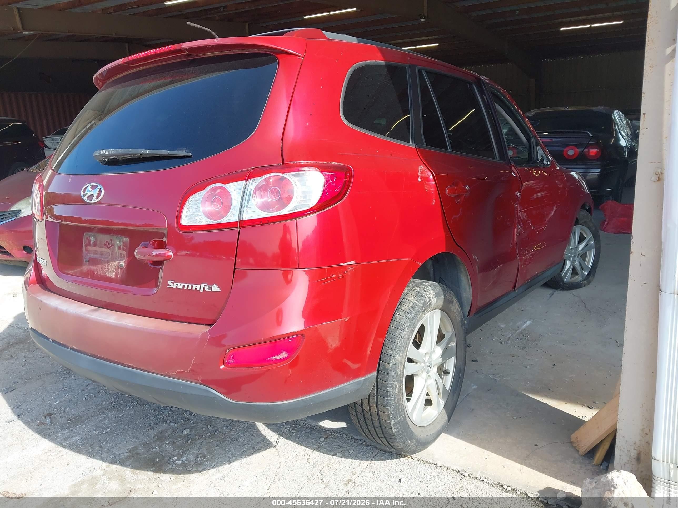 2011 Hyundai Santa Fe Se Red vin: 5XYZH4AG9BG065655