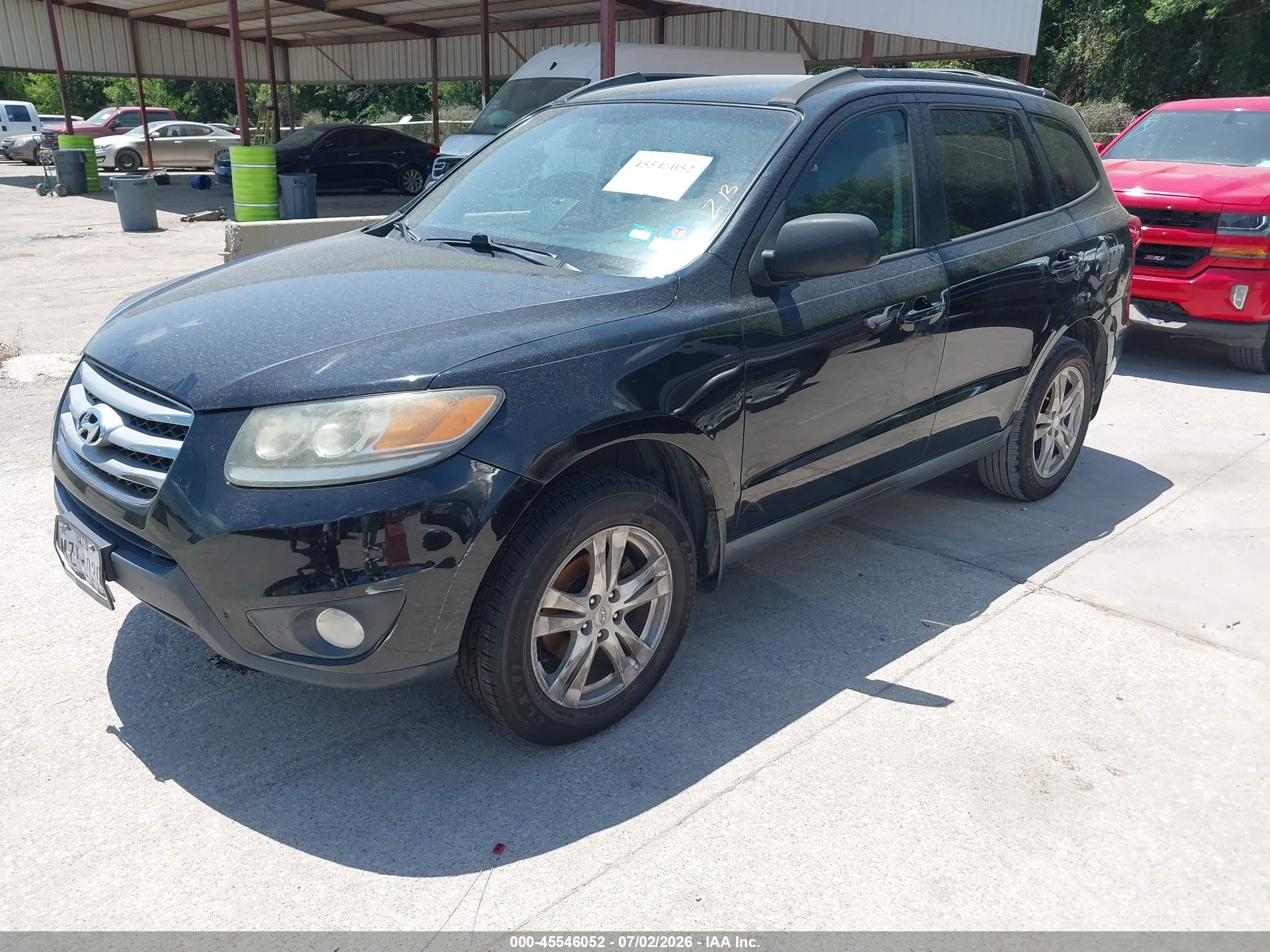 2012 Hyundai Santa Fe Se Black vin: 5XYZH4AGXCG098438