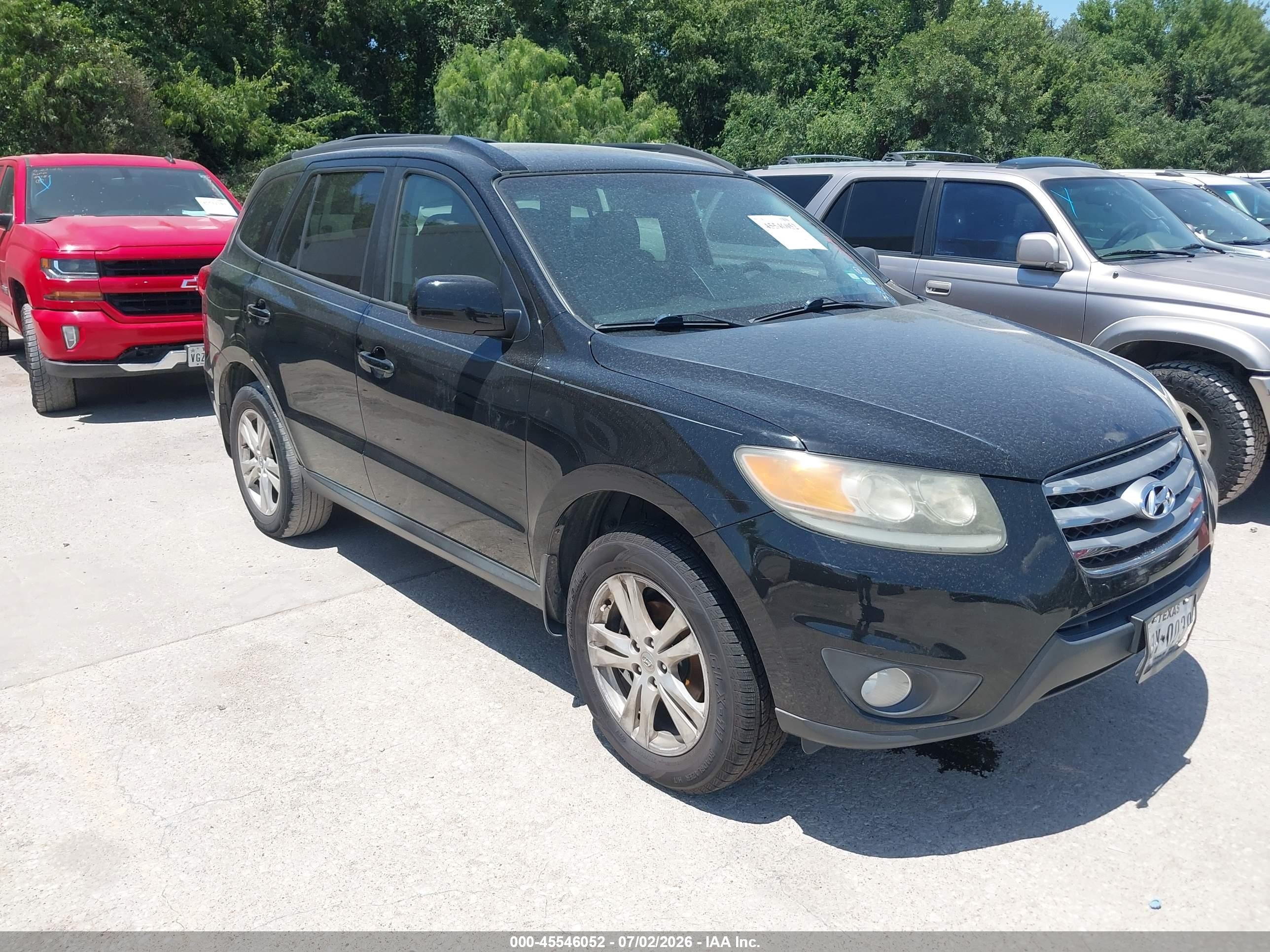 2012 Hyundai Santa Fe Se Black vin: 5XYZH4AGXCG098438