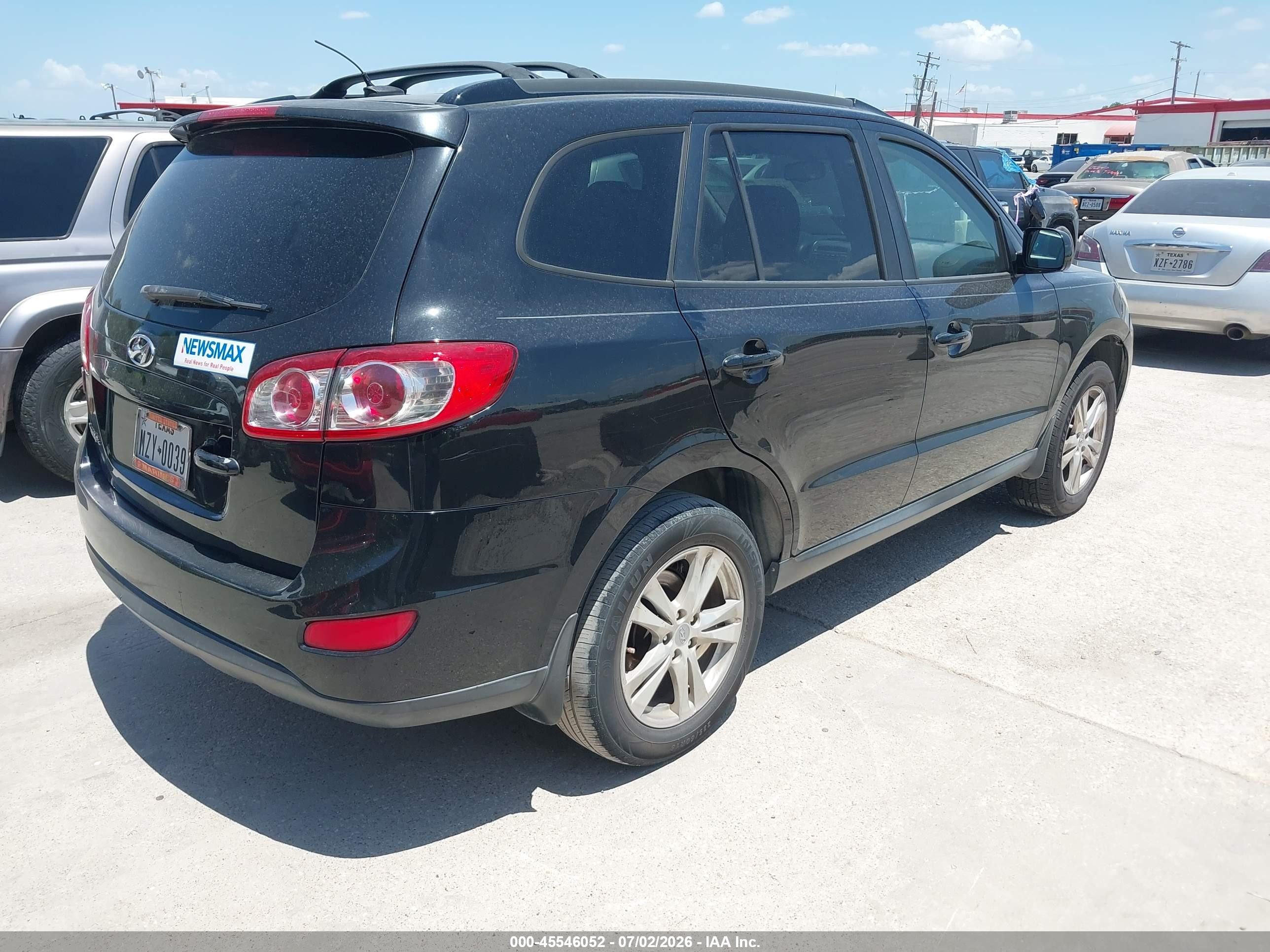 2012 Hyundai Santa Fe Se Black vin: 5XYZH4AGXCG098438
