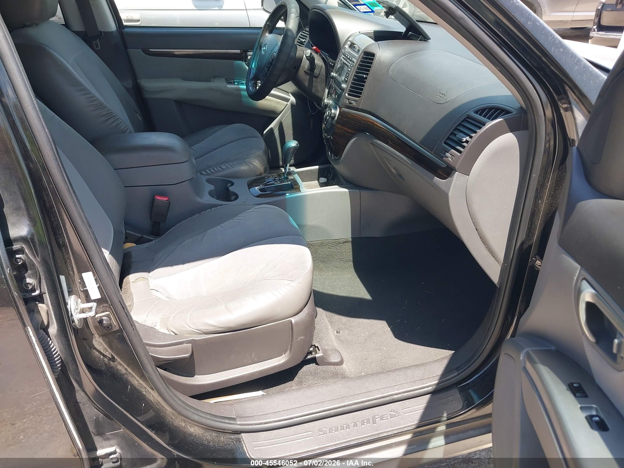 2012 Hyundai Santa Fe Se Black vin: 5XYZH4AGXCG098438