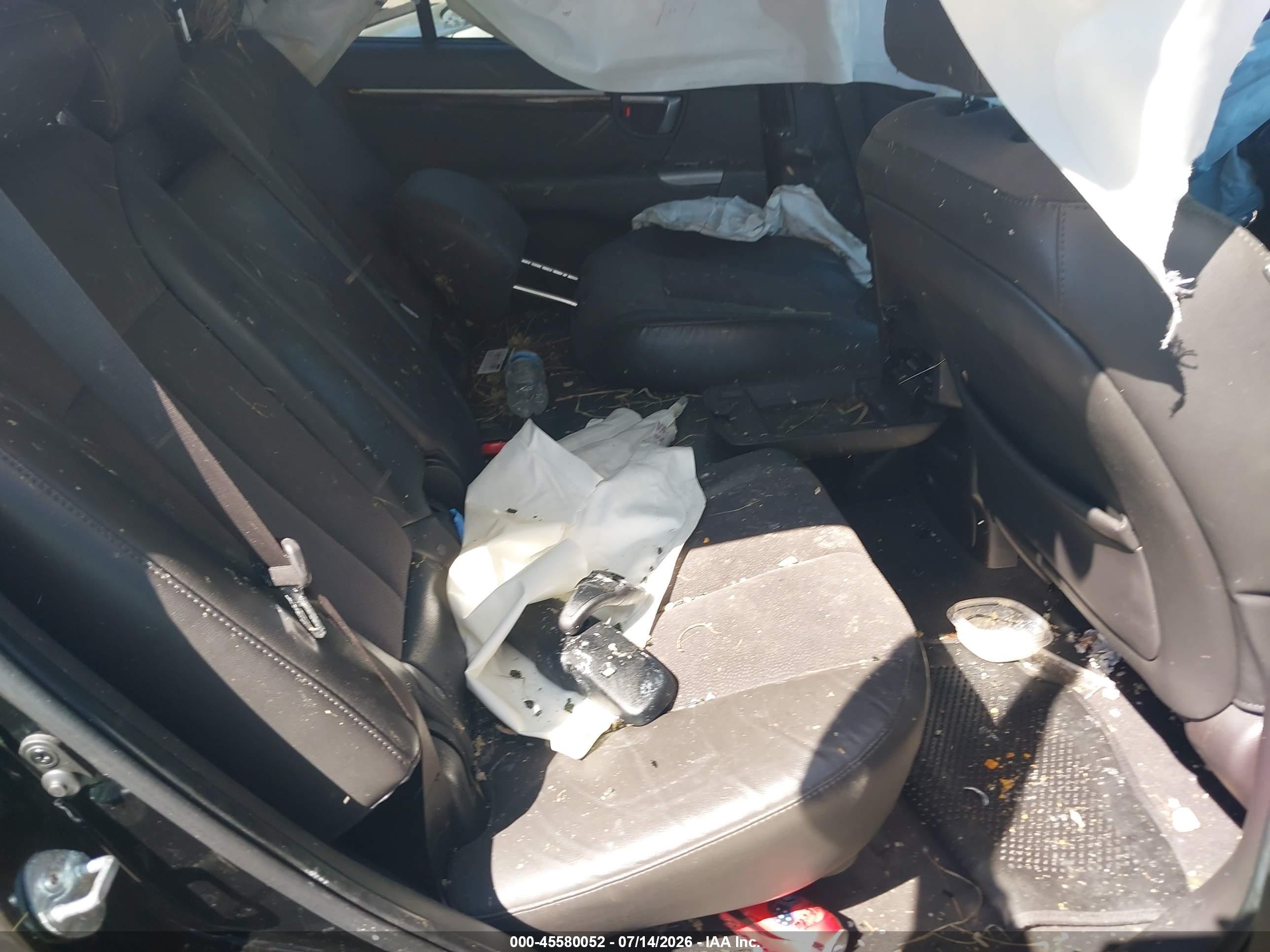 2012 Hyundai Santa Fe Se Black vin: 5XYZH4AGXCG100527