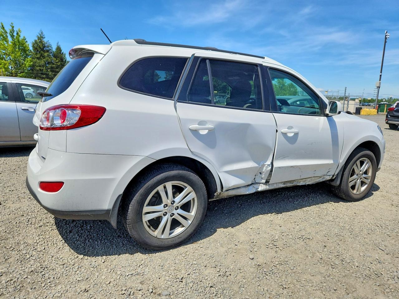 2012 Hyundai Santa Fe Se White vin: 5XYZHDAG1CG132346