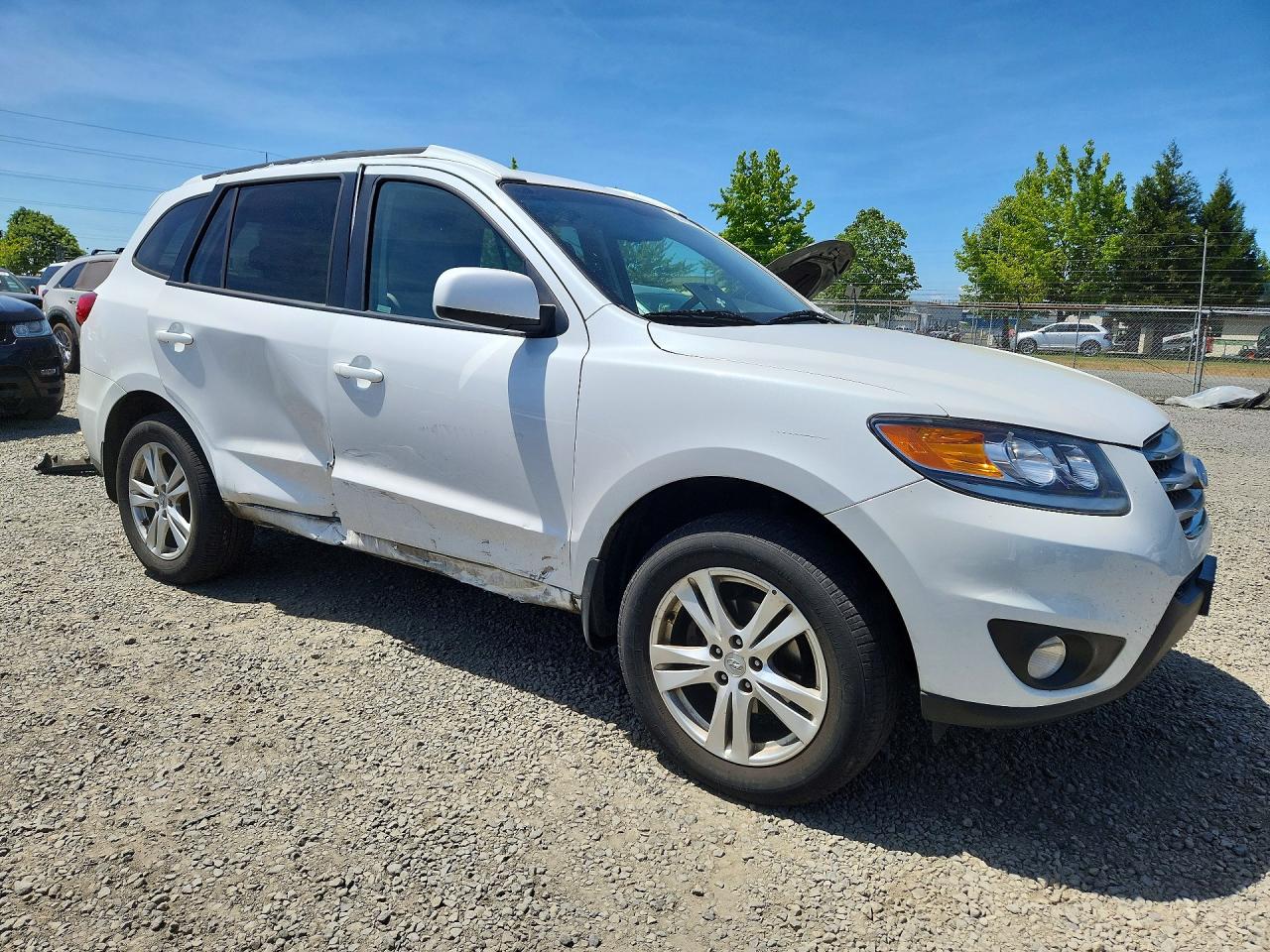 2012 Hyundai Santa Fe Se White vin: 5XYZHDAG1CG132346
