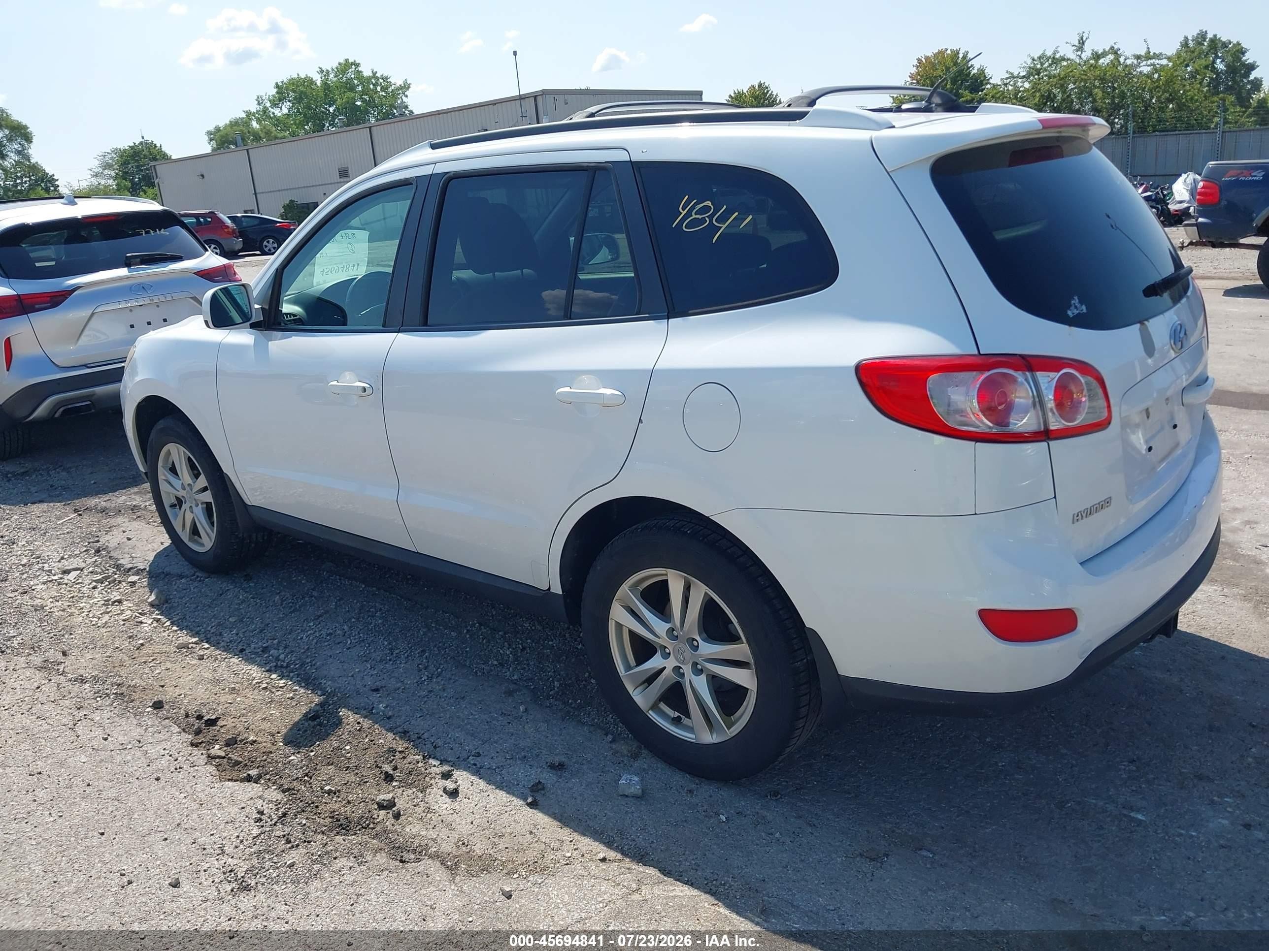 2011 Hyundai Santa Fe Se White vin: 5XYZHDAG3BG048995
