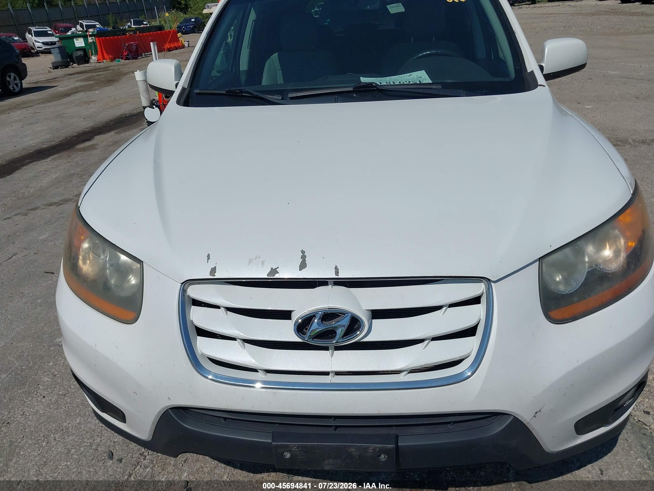 2011 Hyundai Santa Fe Se White vin: 5XYZHDAG3BG048995