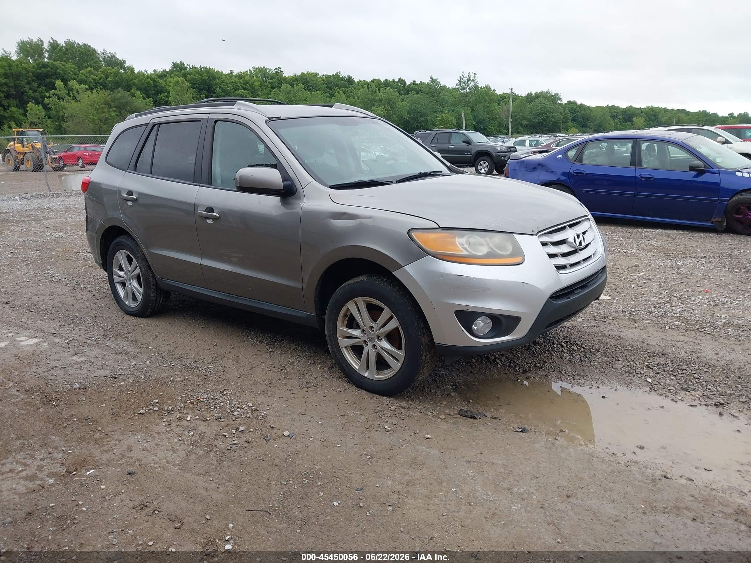 2011 Hyundai Santa Fe Se Gray vin: 5XYZHDAG4BG059312
