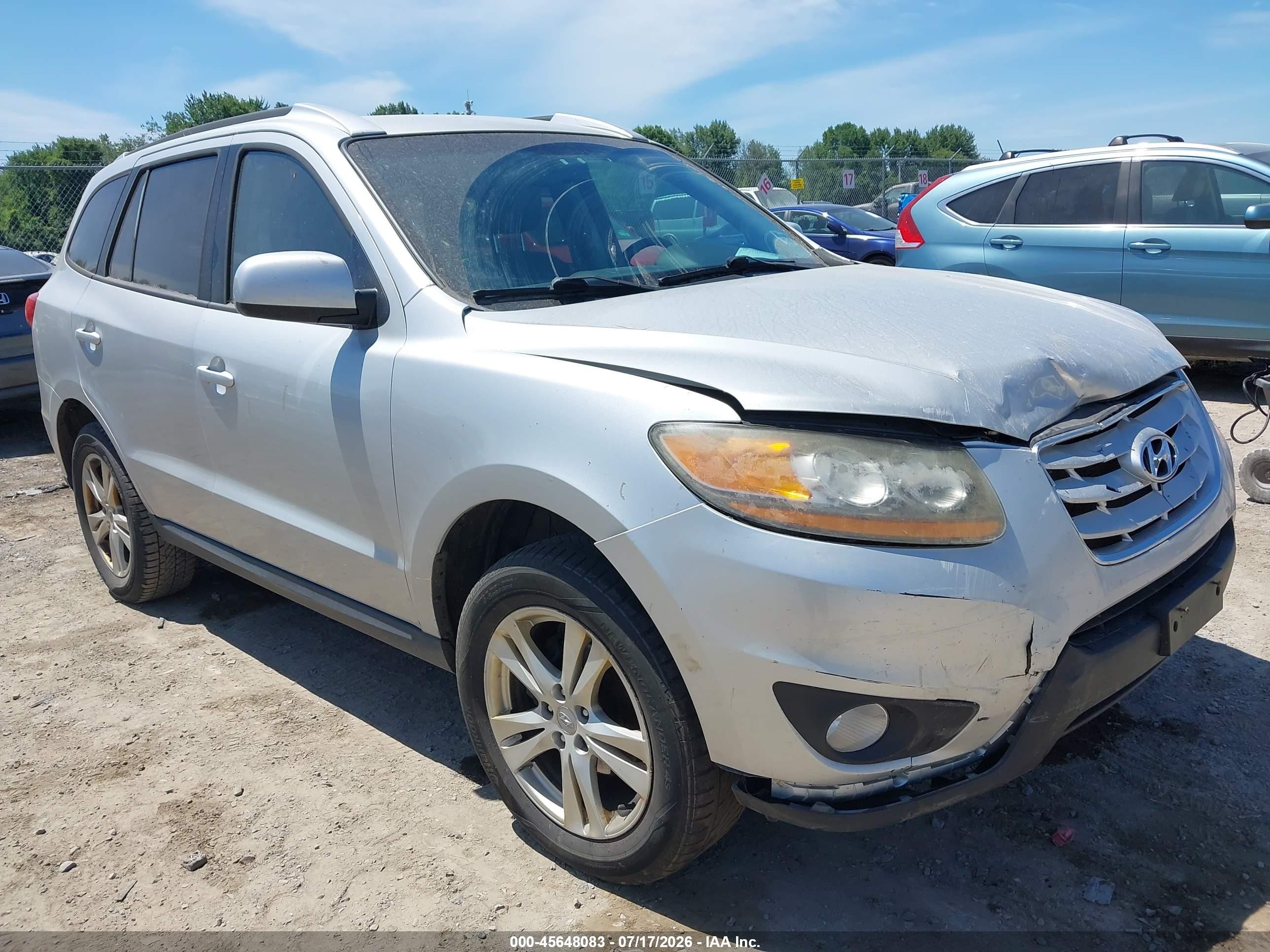 2011 Hyundai Santa Fe Se Silver vin: 5XYZHDAG6BG059490