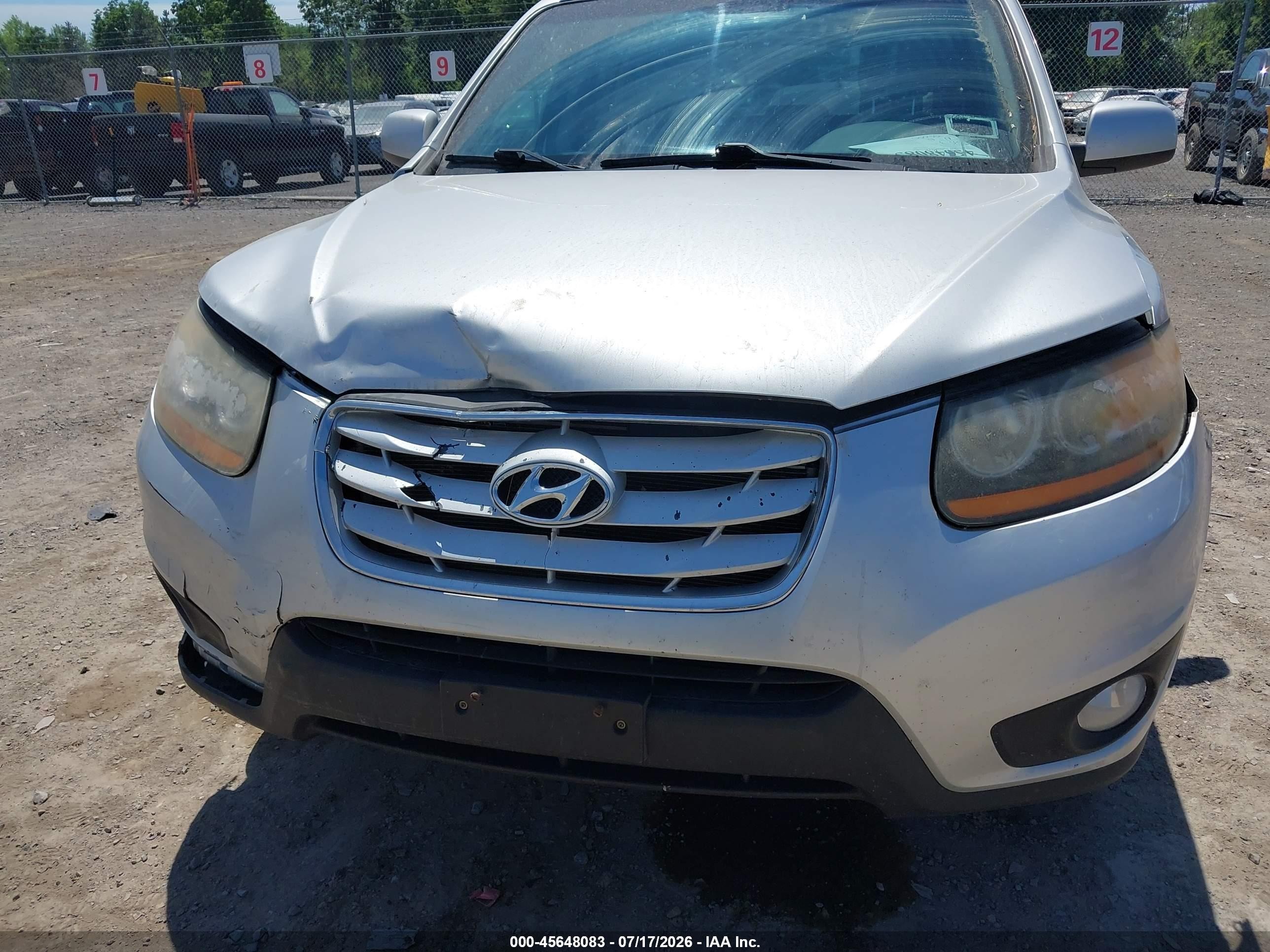 2011 Hyundai Santa Fe Se Silver vin: 5XYZHDAG6BG059490