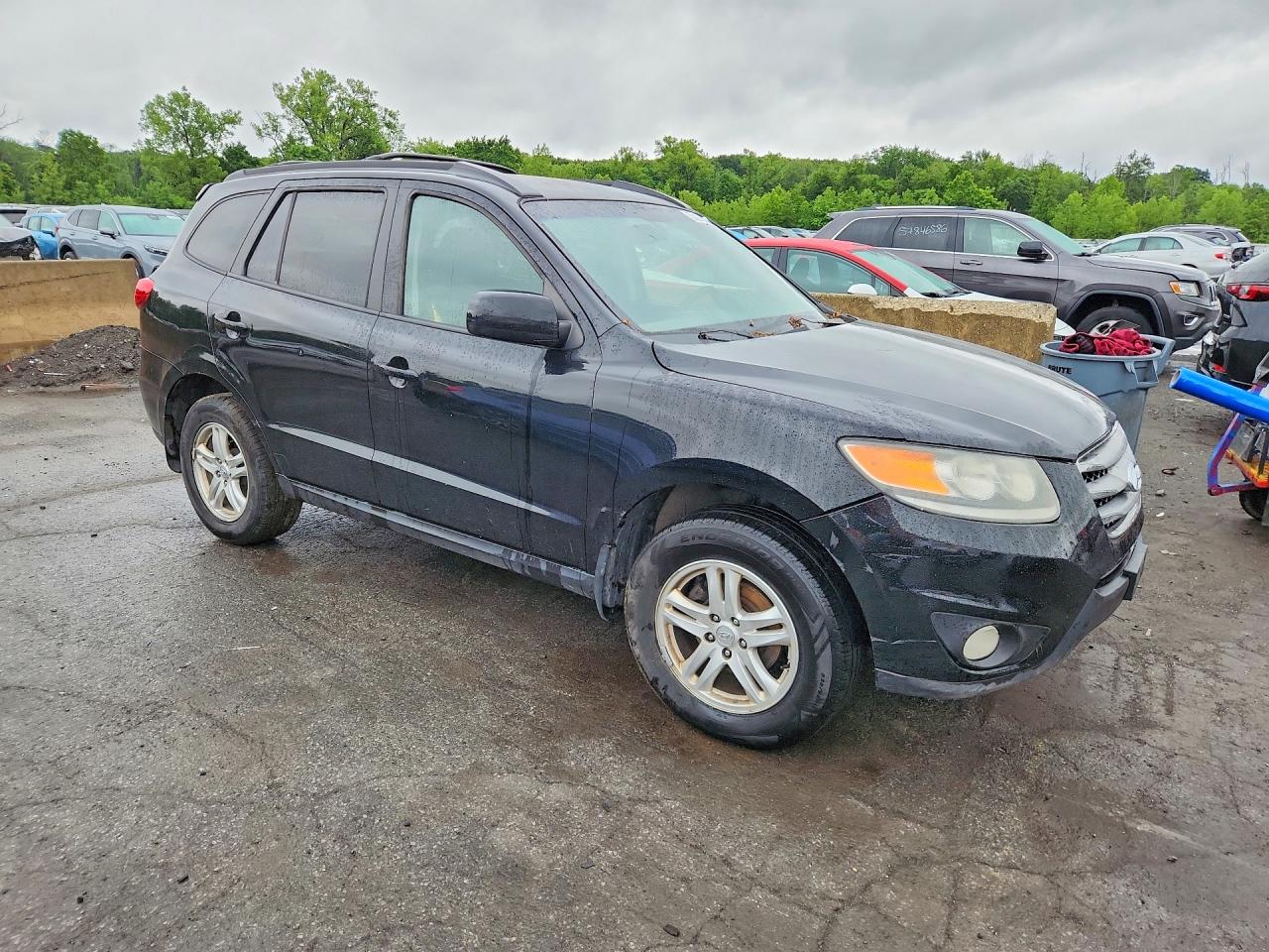 2012 Hyundai Santa Fe Se Black vin: 5XYZHDAG6CG140443