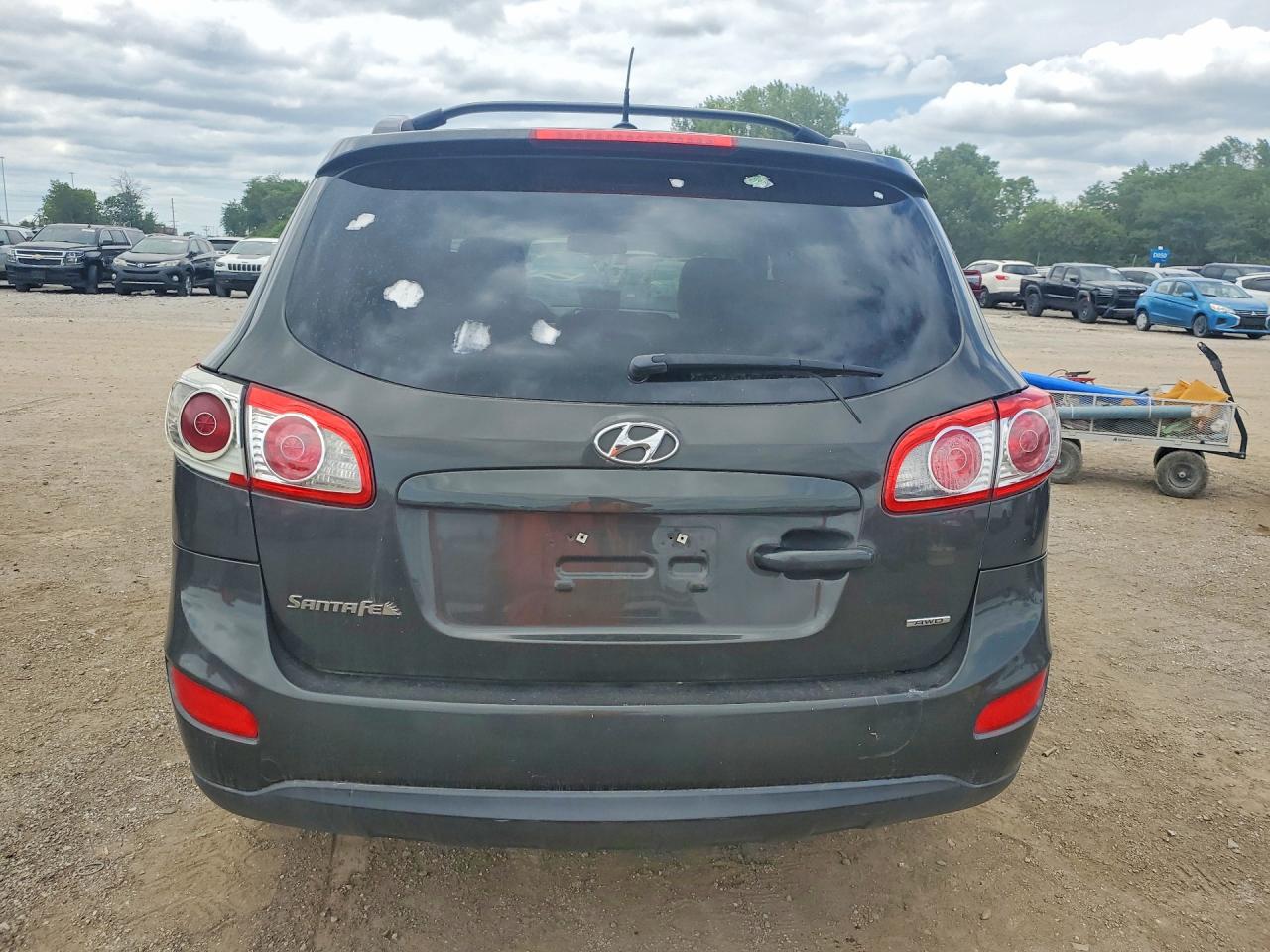 2012 Hyundai Santa Fe Se Gray vin: 5XYZHDAG7CG107094