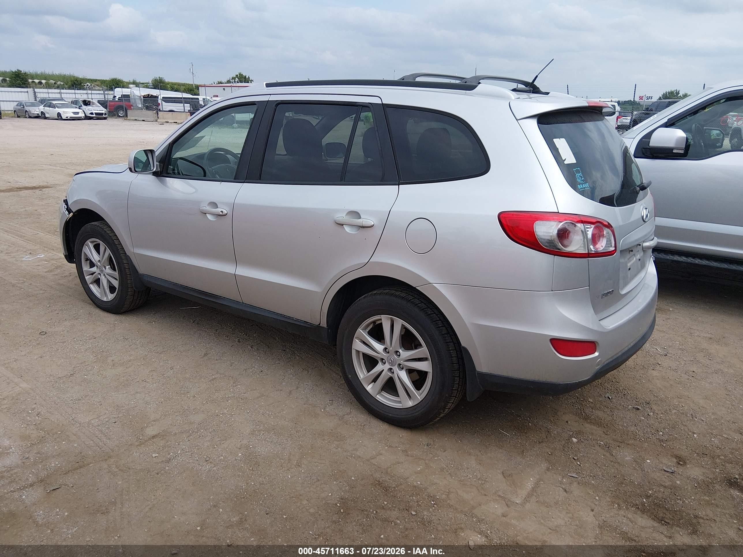 2011 Hyundai Santa Fe Se Silver vin: 5XYZHDAG8BG033845
