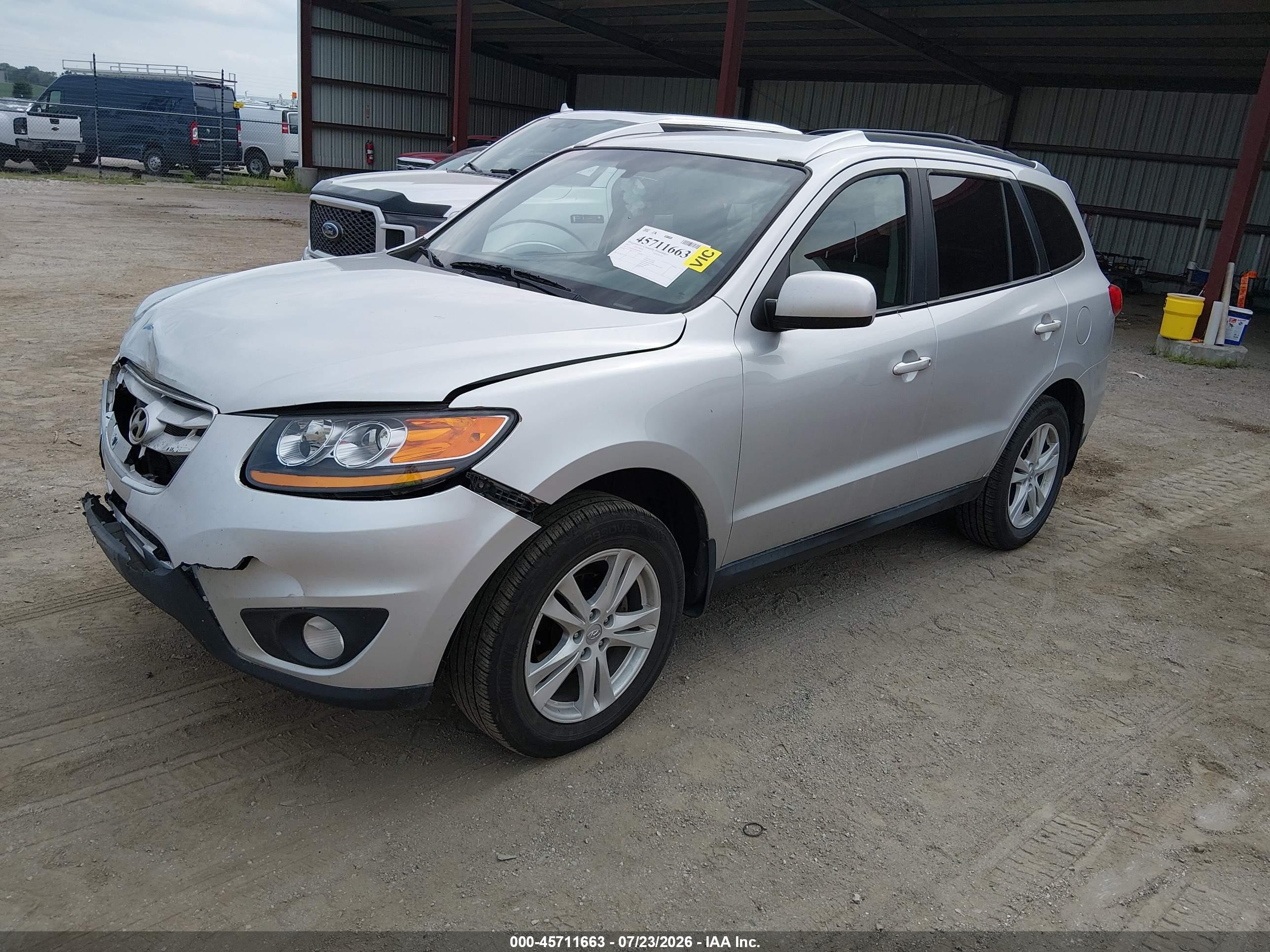 2011 Hyundai Santa Fe Se Silver vin: 5XYZHDAG8BG033845
