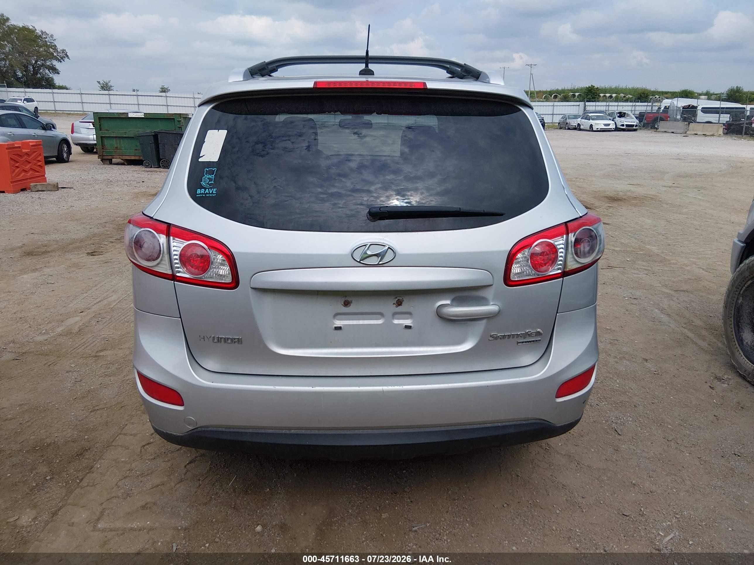 2011 Hyundai Santa Fe Se Silver vin: 5XYZHDAG8BG033845