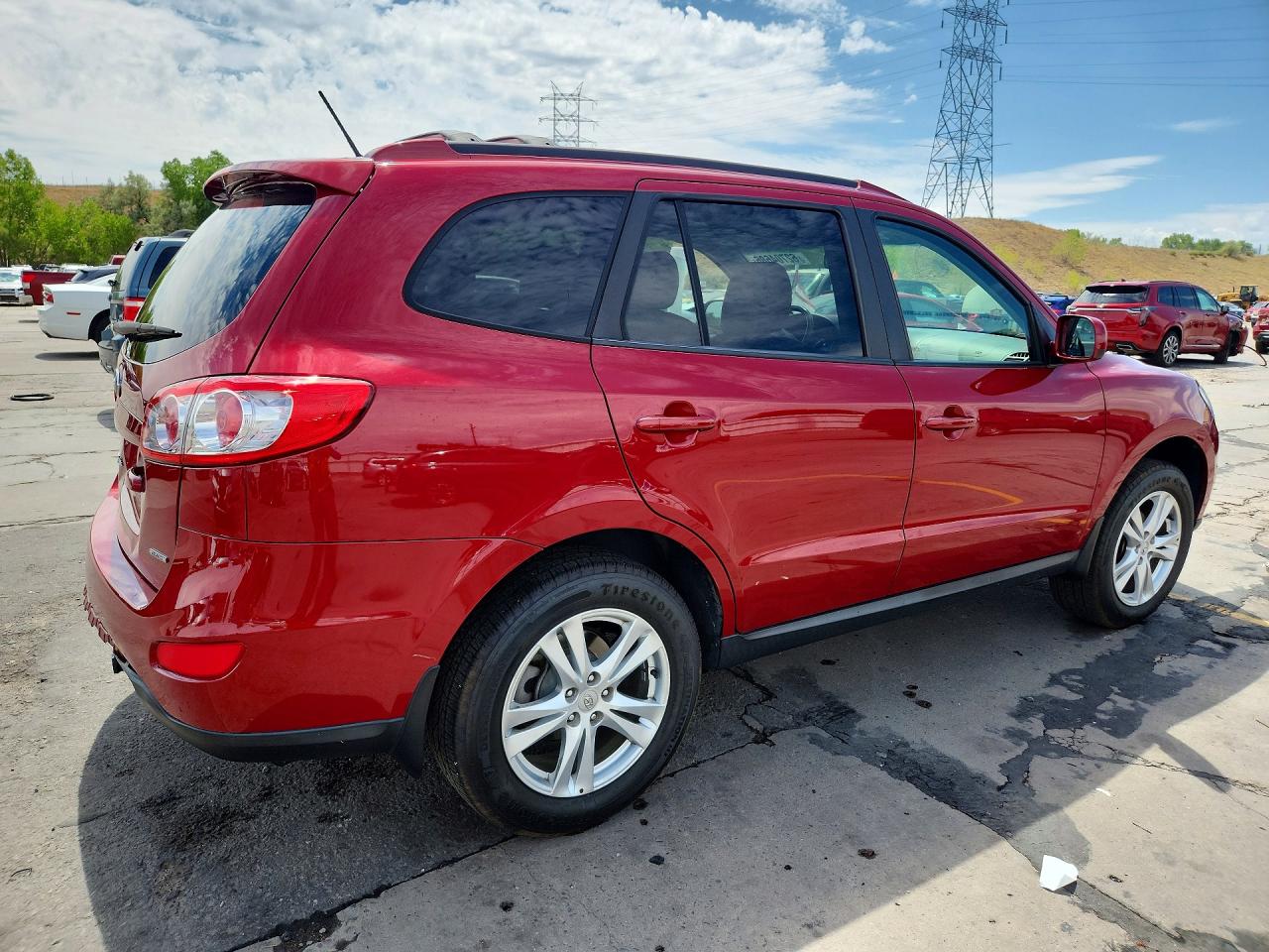 2012 Hyundai Santa Fe Se Red vin: 5XYZHDAG9CG118890