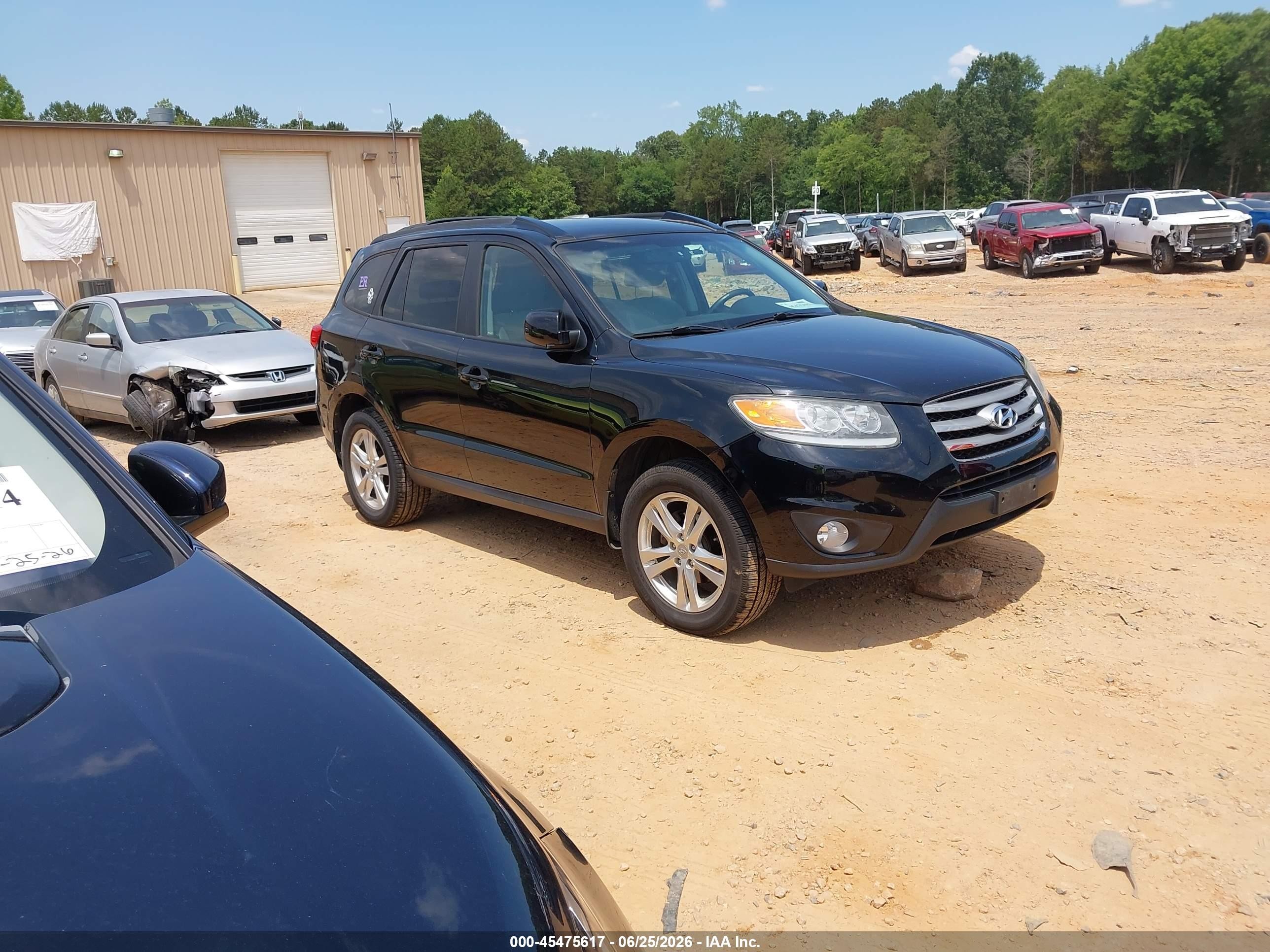 2012 Hyundai Santa Fe Se Черный vin: 5XYZHDAGXCG125461
