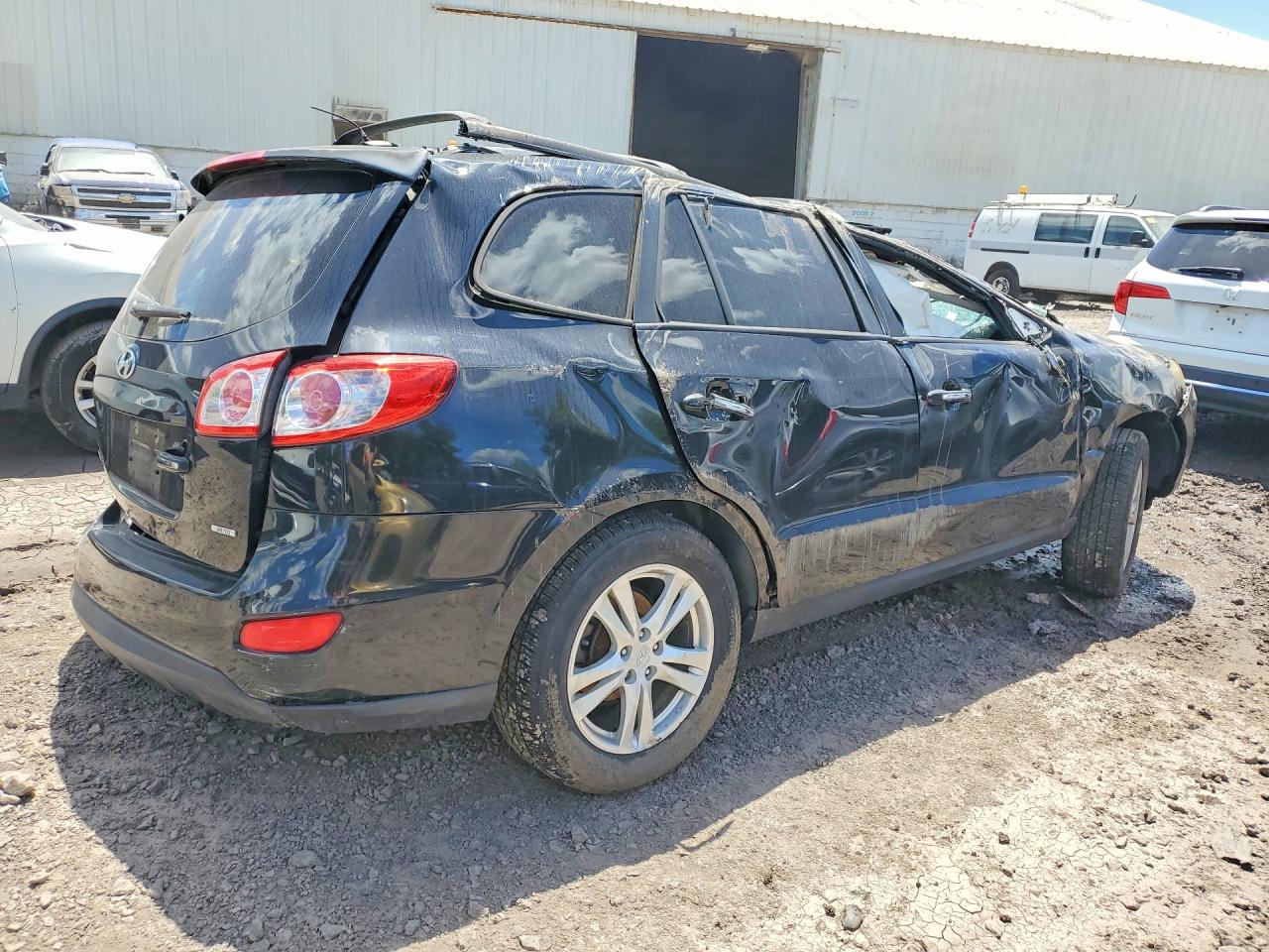 2012 Hyundai Santa Fe Limited Black vin: 5XYZK3AB1CG095718