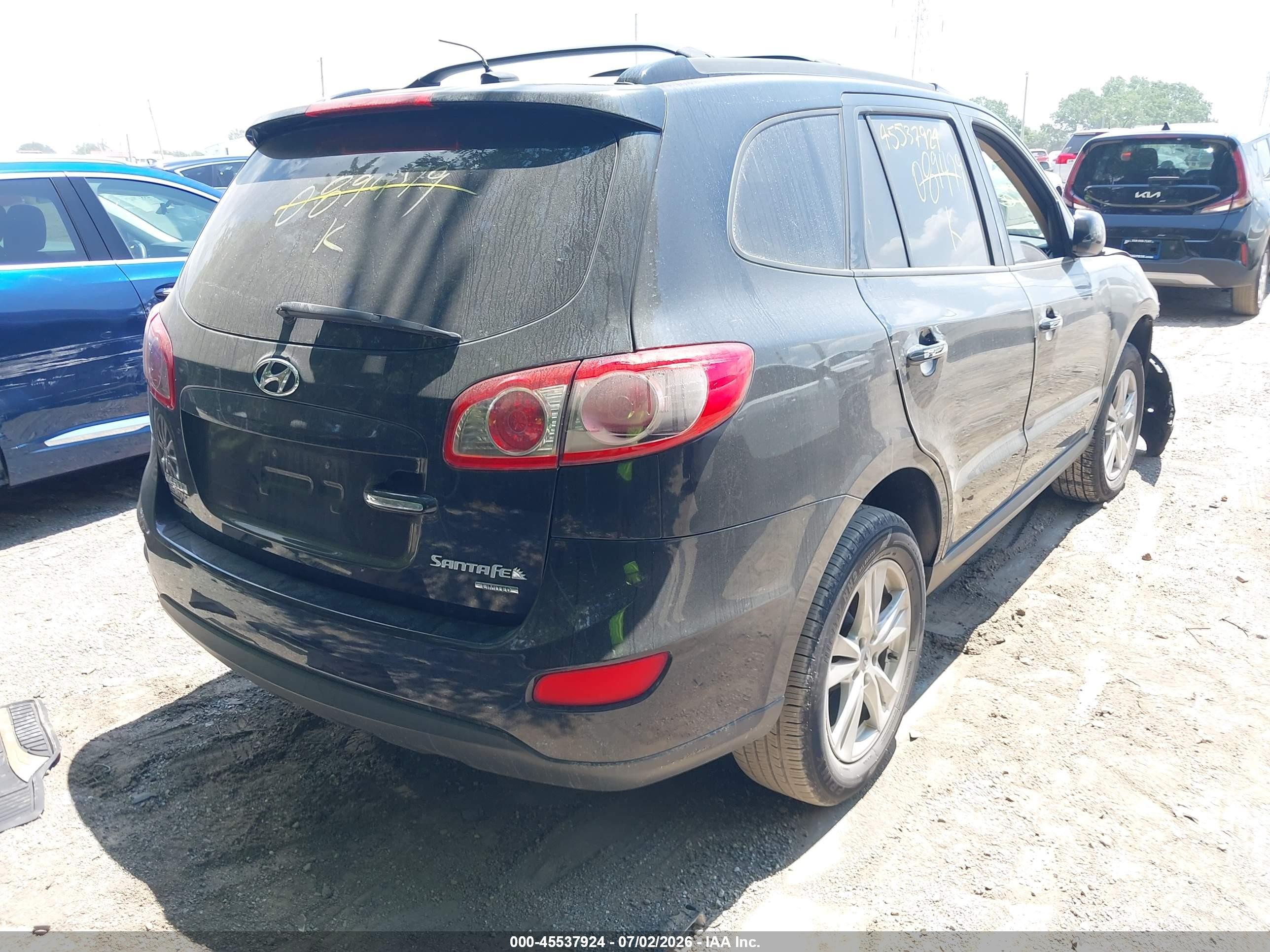 2011 Hyundai Santa Fe Limited Black vin: 5XYZK3AB3BG089479