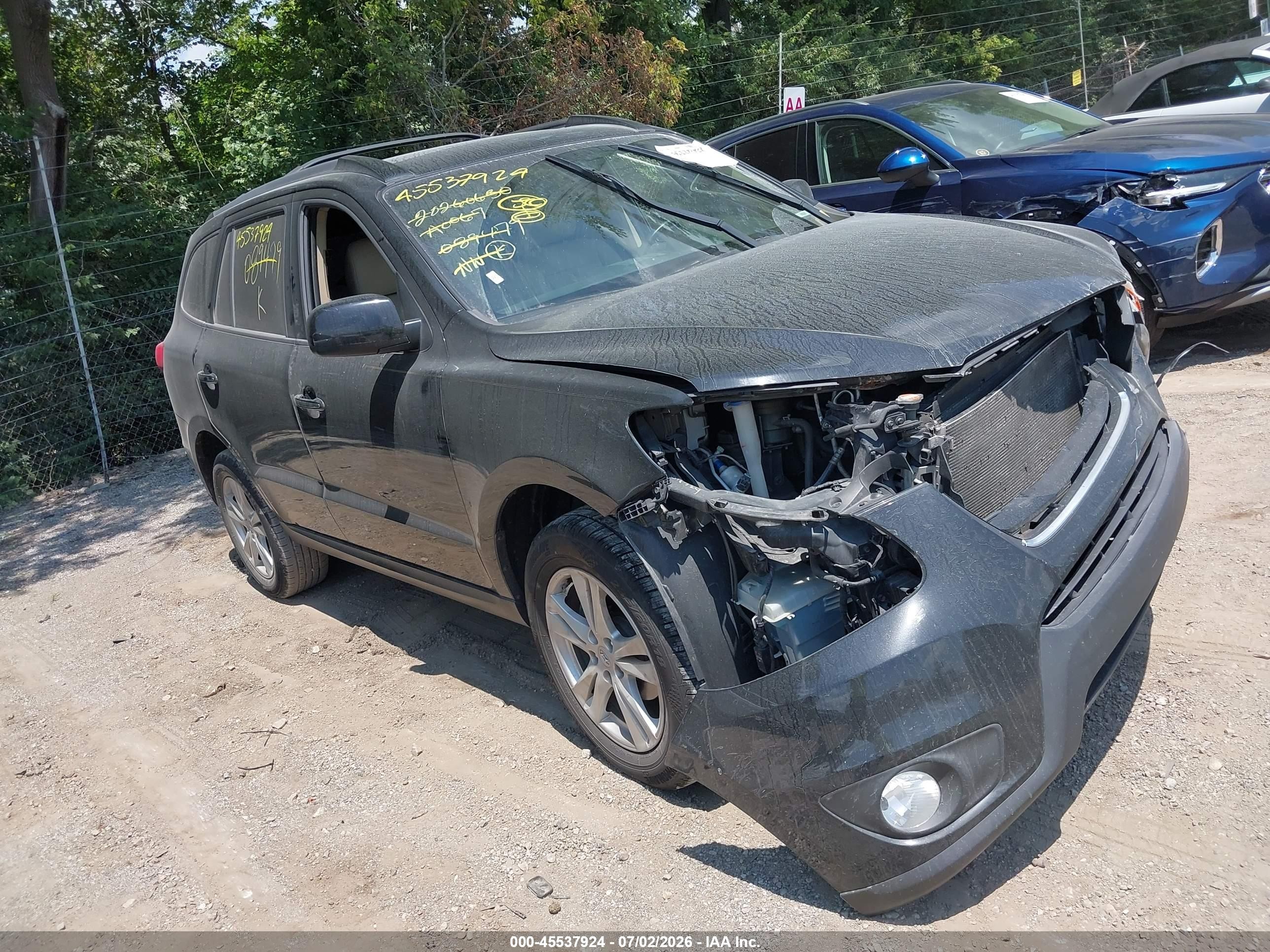 2011 Hyundai Santa Fe Limited Black vin: 5XYZK3AB3BG089479