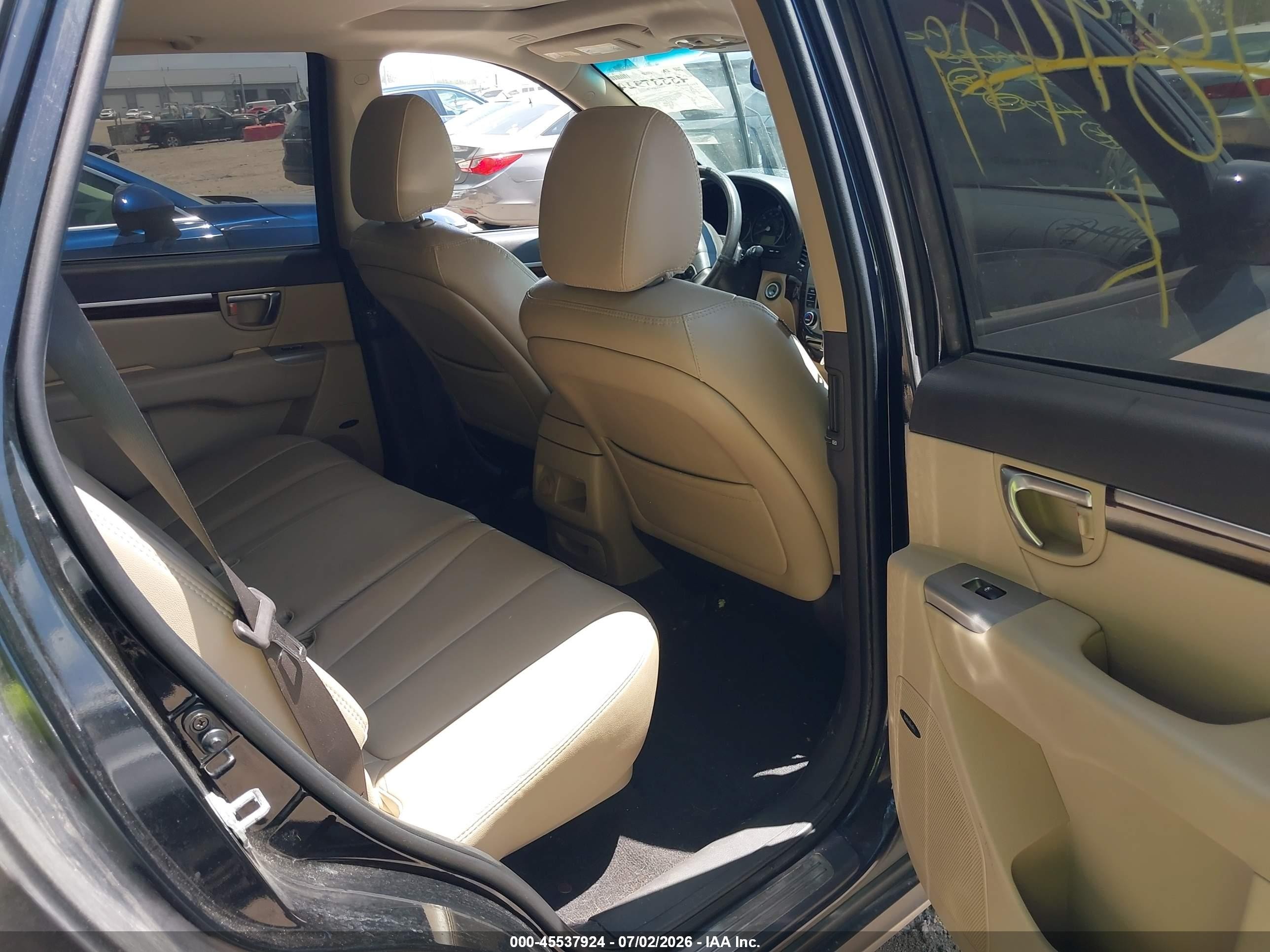 2011 Hyundai Santa Fe Limited Black vin: 5XYZK3AB3BG089479