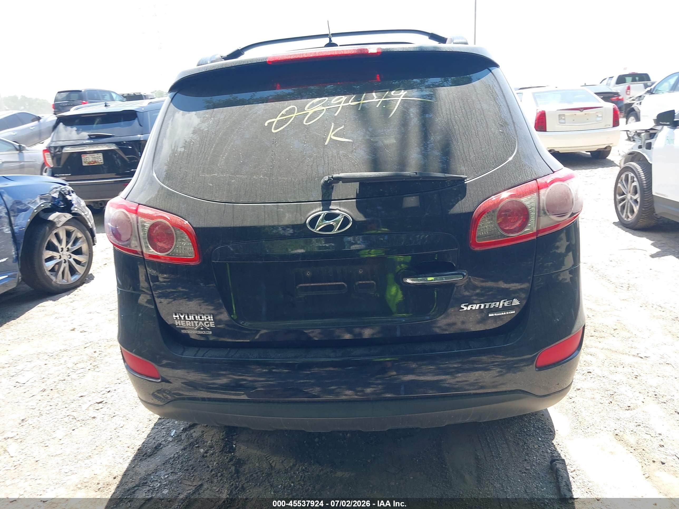 2011 Hyundai Santa Fe Limited Black vin: 5XYZK3AB3BG089479