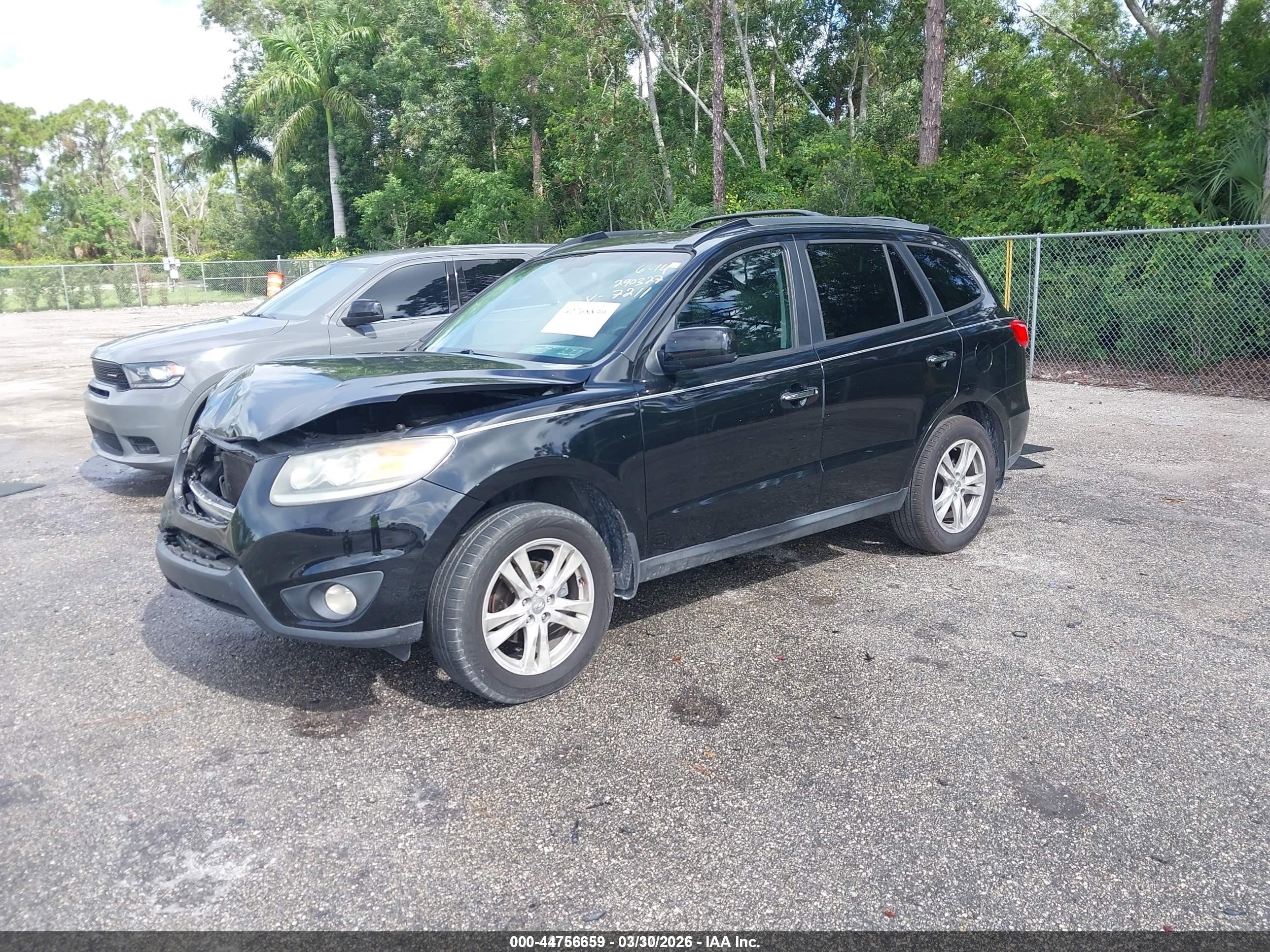 2012 Hyundai Santa Fe Limited Black vin: 5XYZK3AB3CG137211