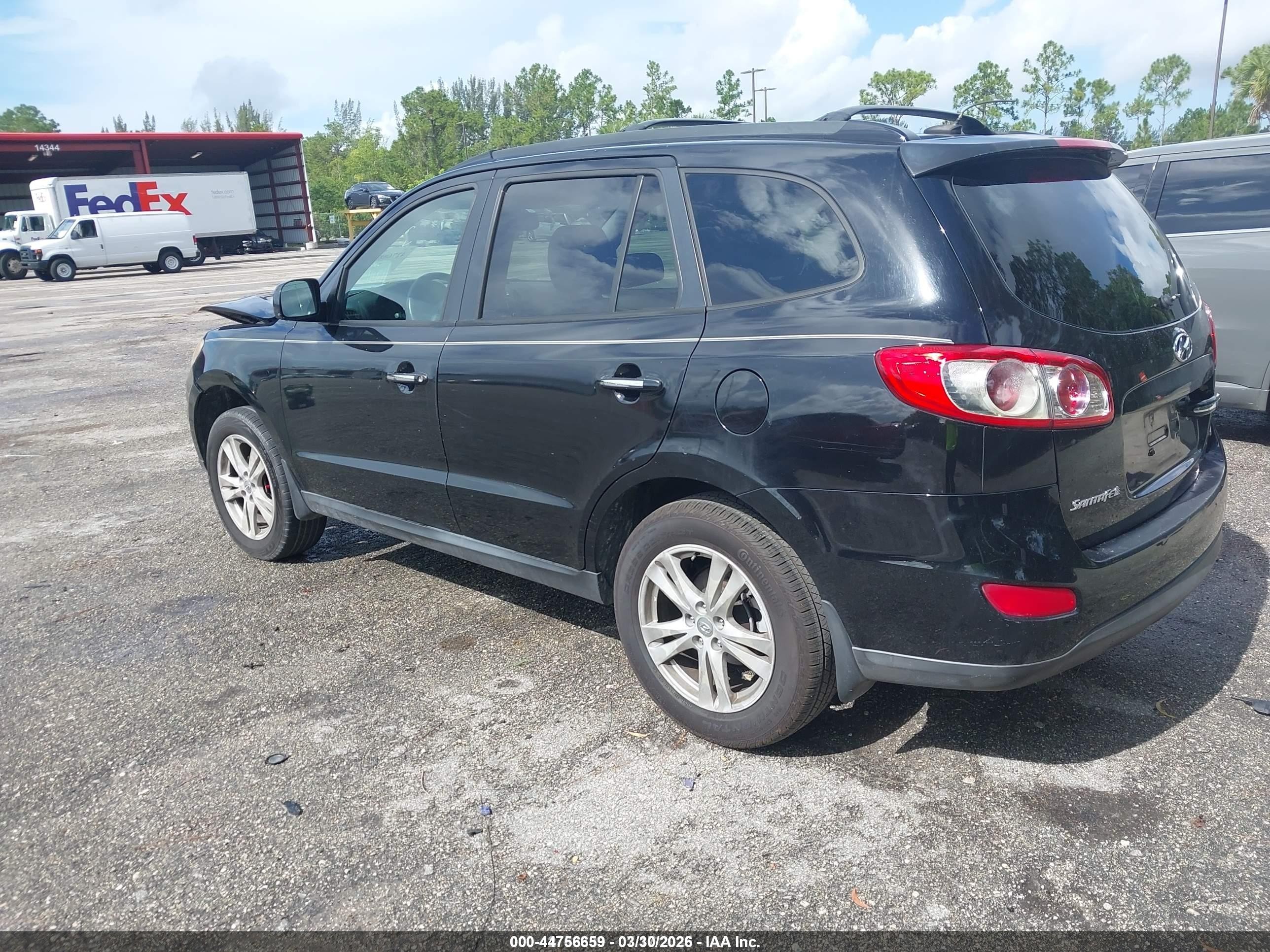 2012 Hyundai Santa Fe Limited Black vin: 5XYZK3AB3CG137211