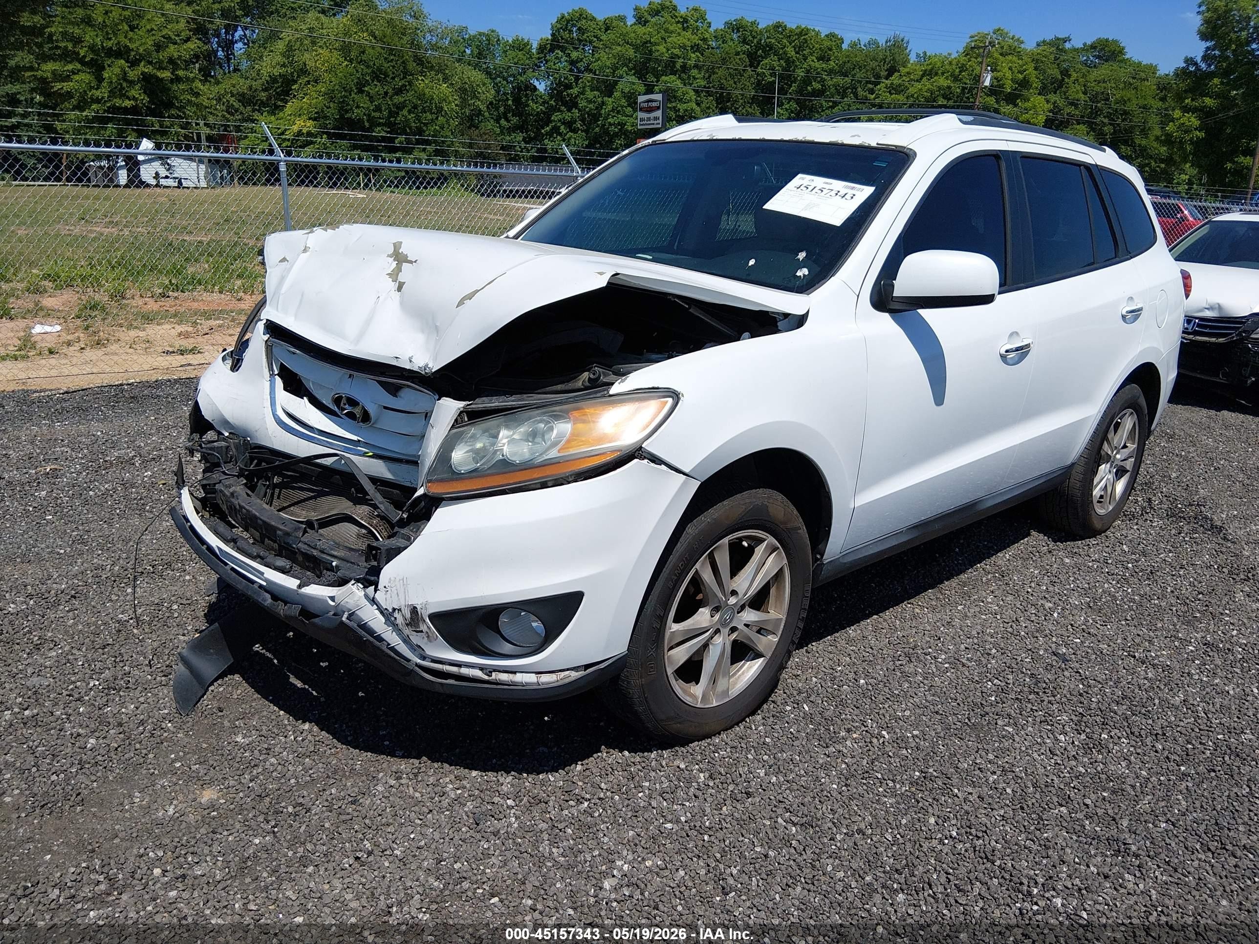 2011 Hyundai Santa Fe Limited White vin: 5XYZK3AB4BG047404