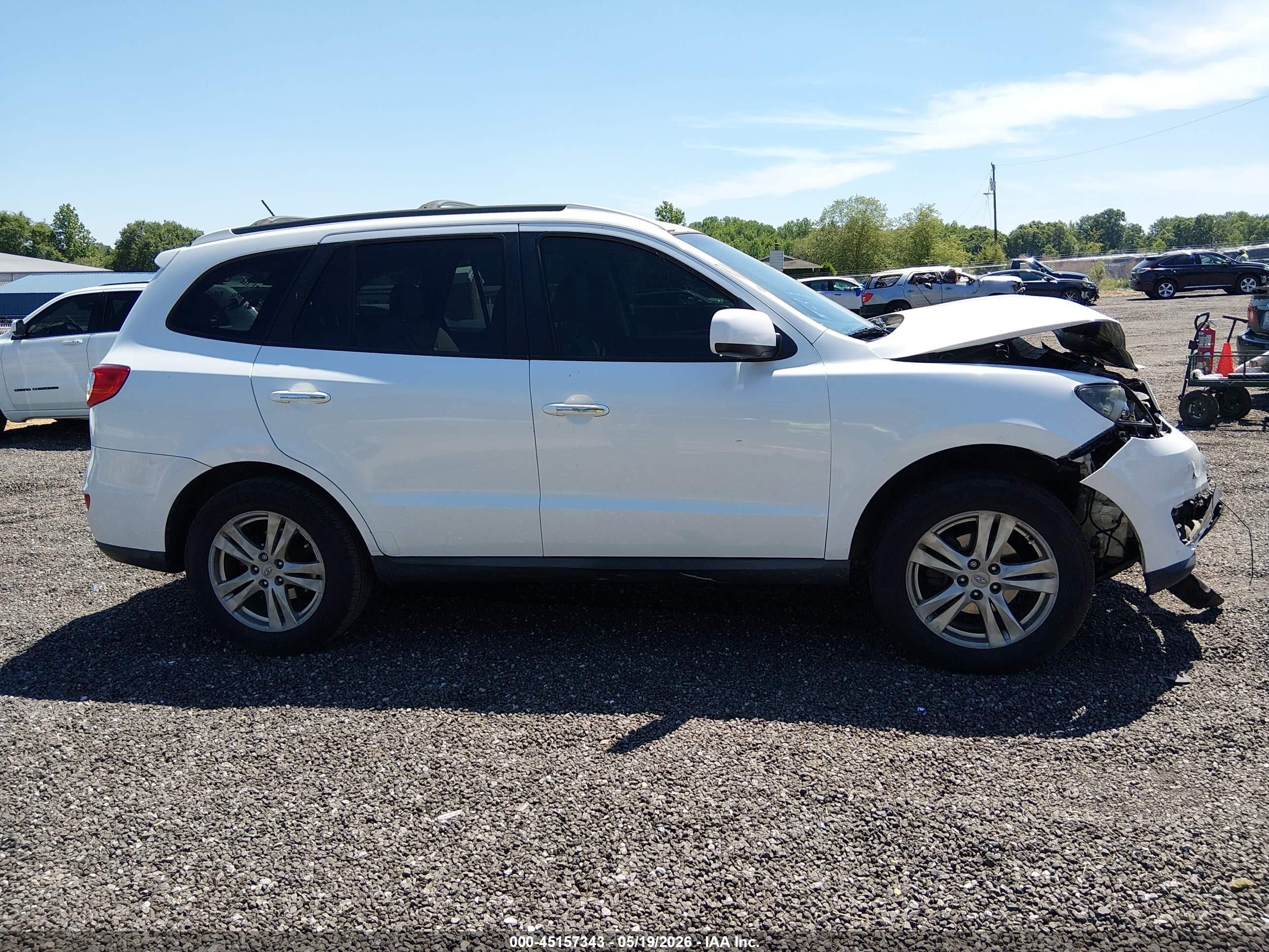 2011 Hyundai Santa Fe Limited White vin: 5XYZK3AB4BG047404