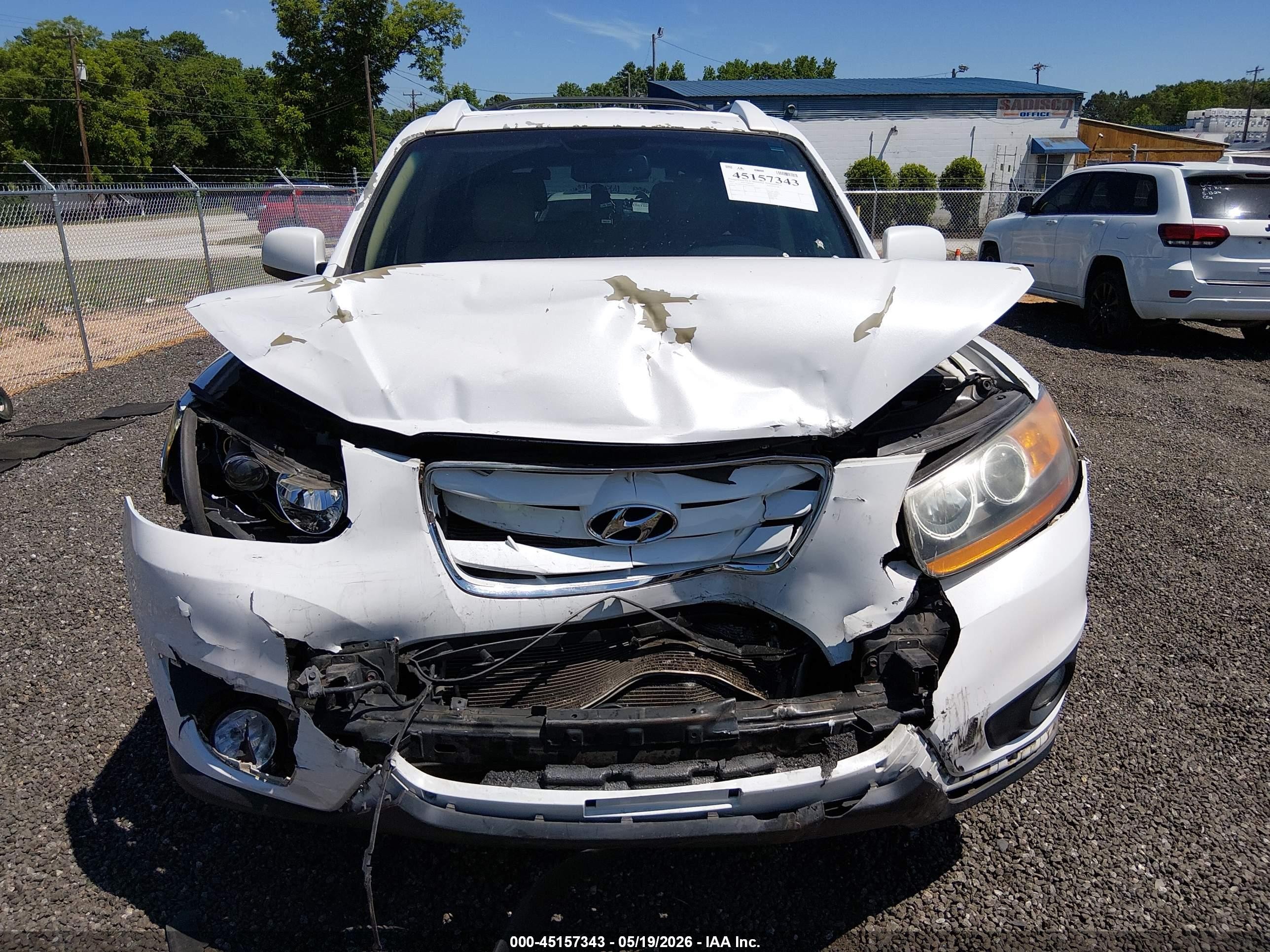 2011 Hyundai Santa Fe Limited White vin: 5XYZK3AB4BG047404