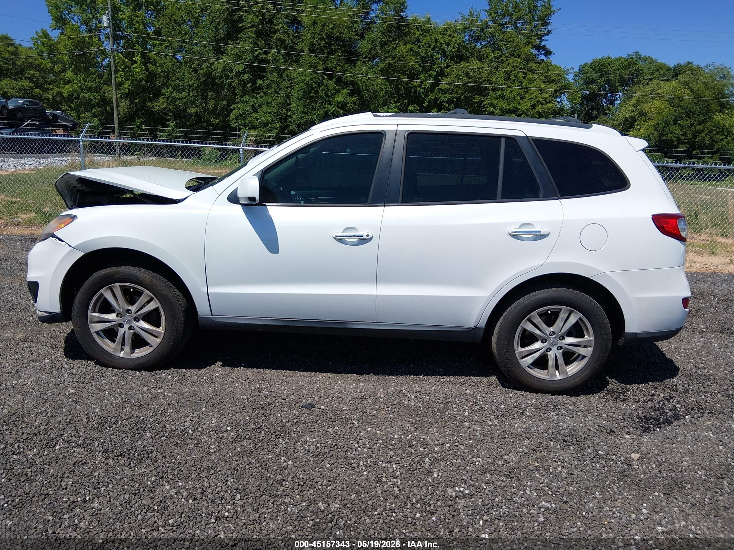 2011 Hyundai Santa Fe Limited White vin: 5XYZK3AB4BG047404