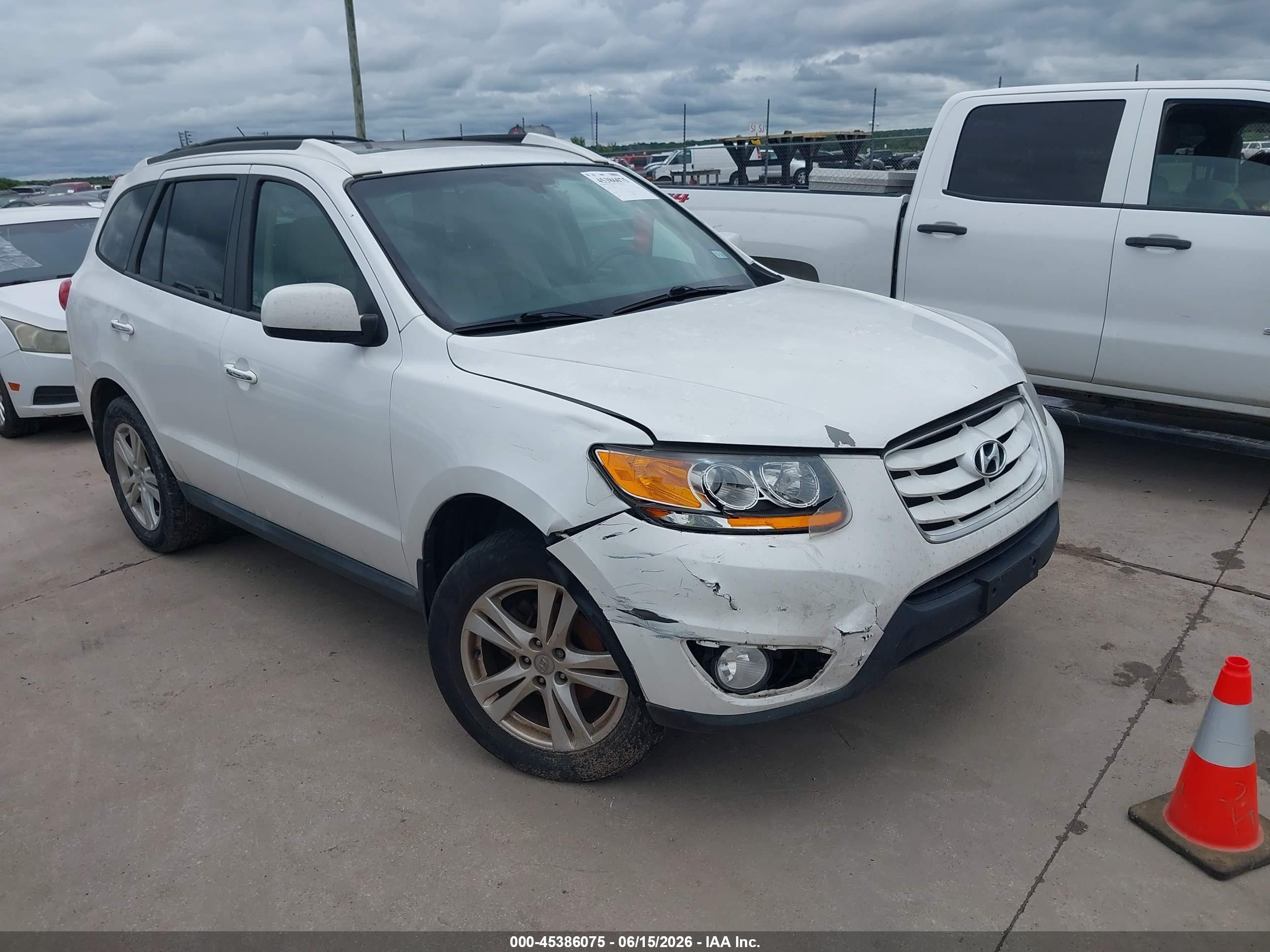 2011 Hyundai Santa Fe Limited White vin: 5XYZK3AB4BG048780
