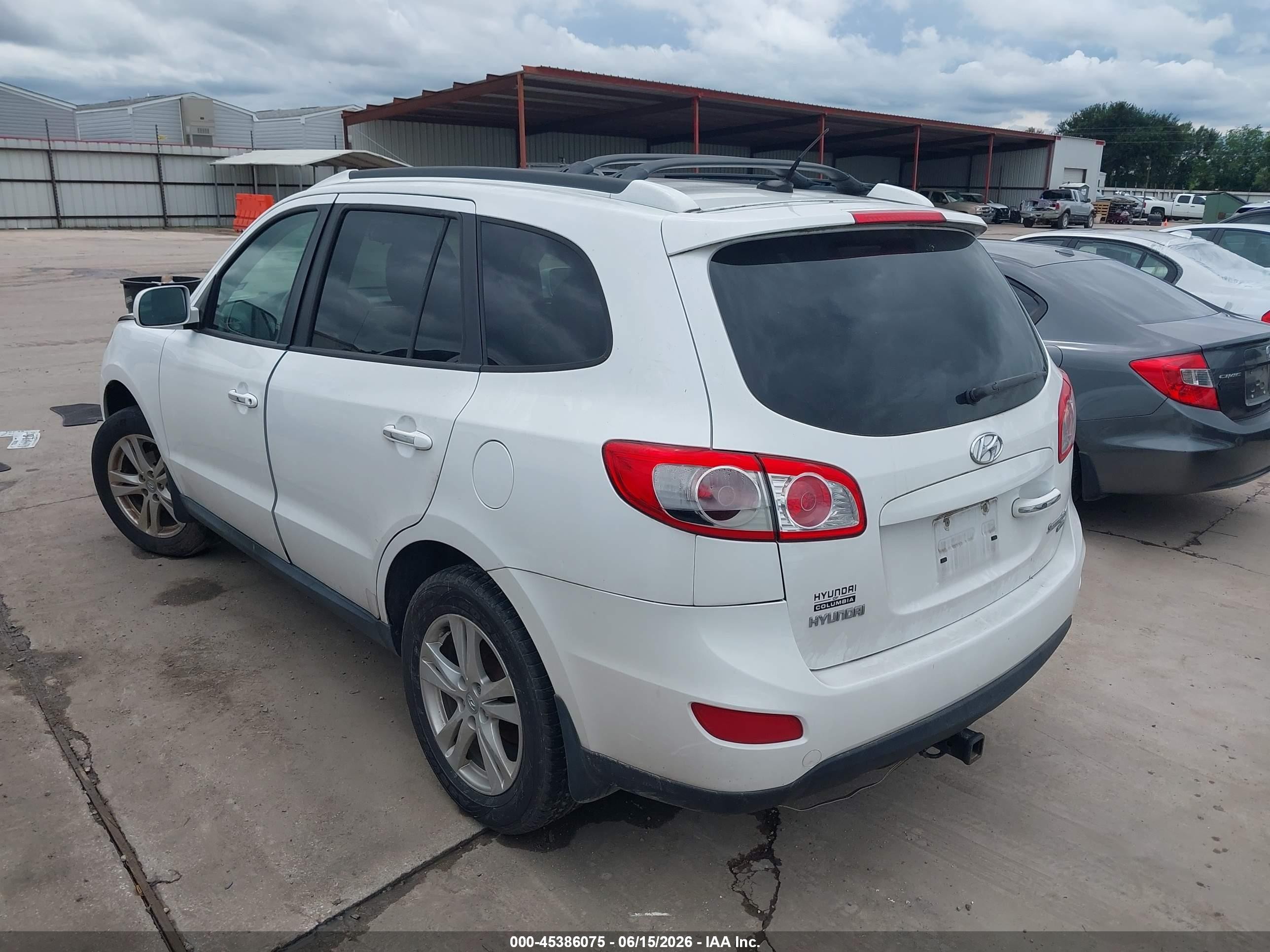 2011 Hyundai Santa Fe Limited White vin: 5XYZK3AB4BG048780