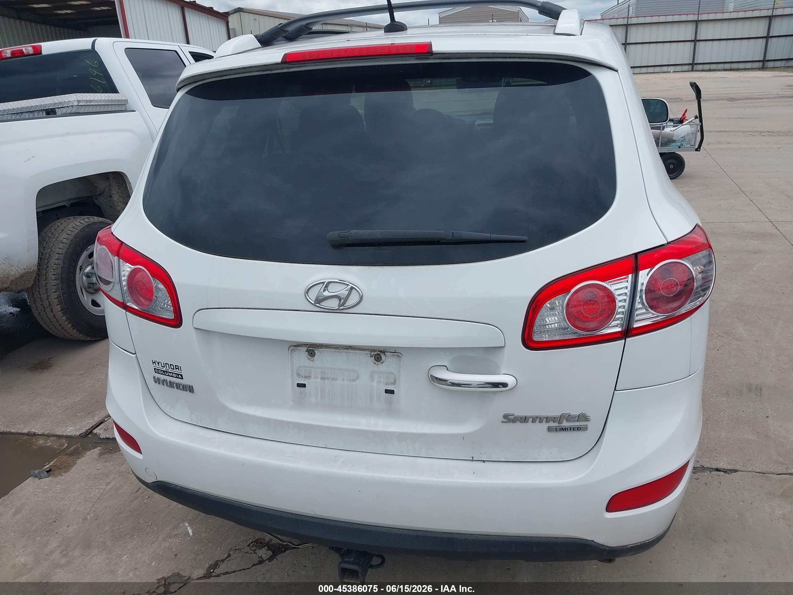 2011 Hyundai Santa Fe Limited White vin: 5XYZK3AB4BG048780