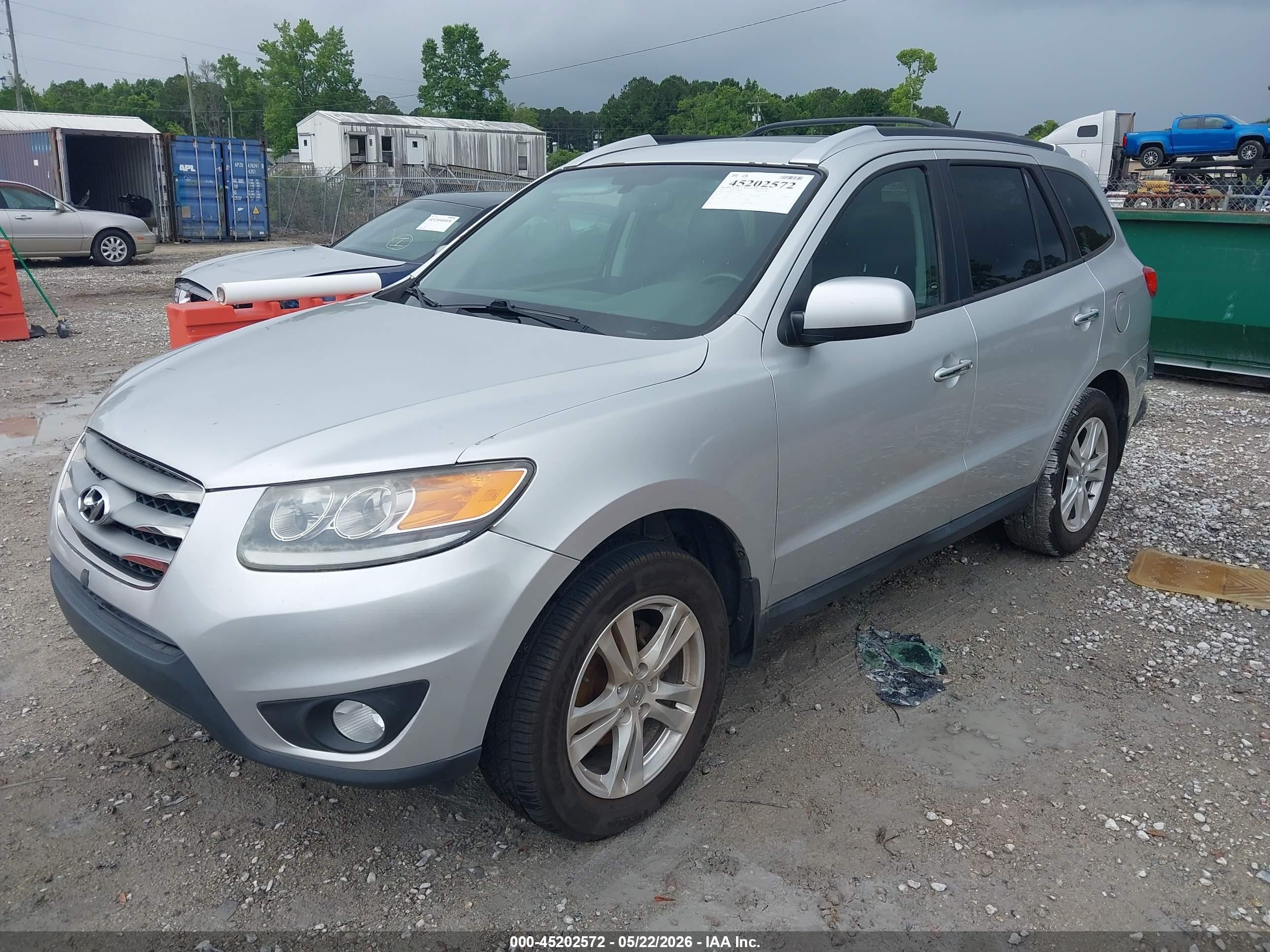 2012 Hyundai Santa Fe Limited Серебряный vin: 5XYZK3AB5CG112021