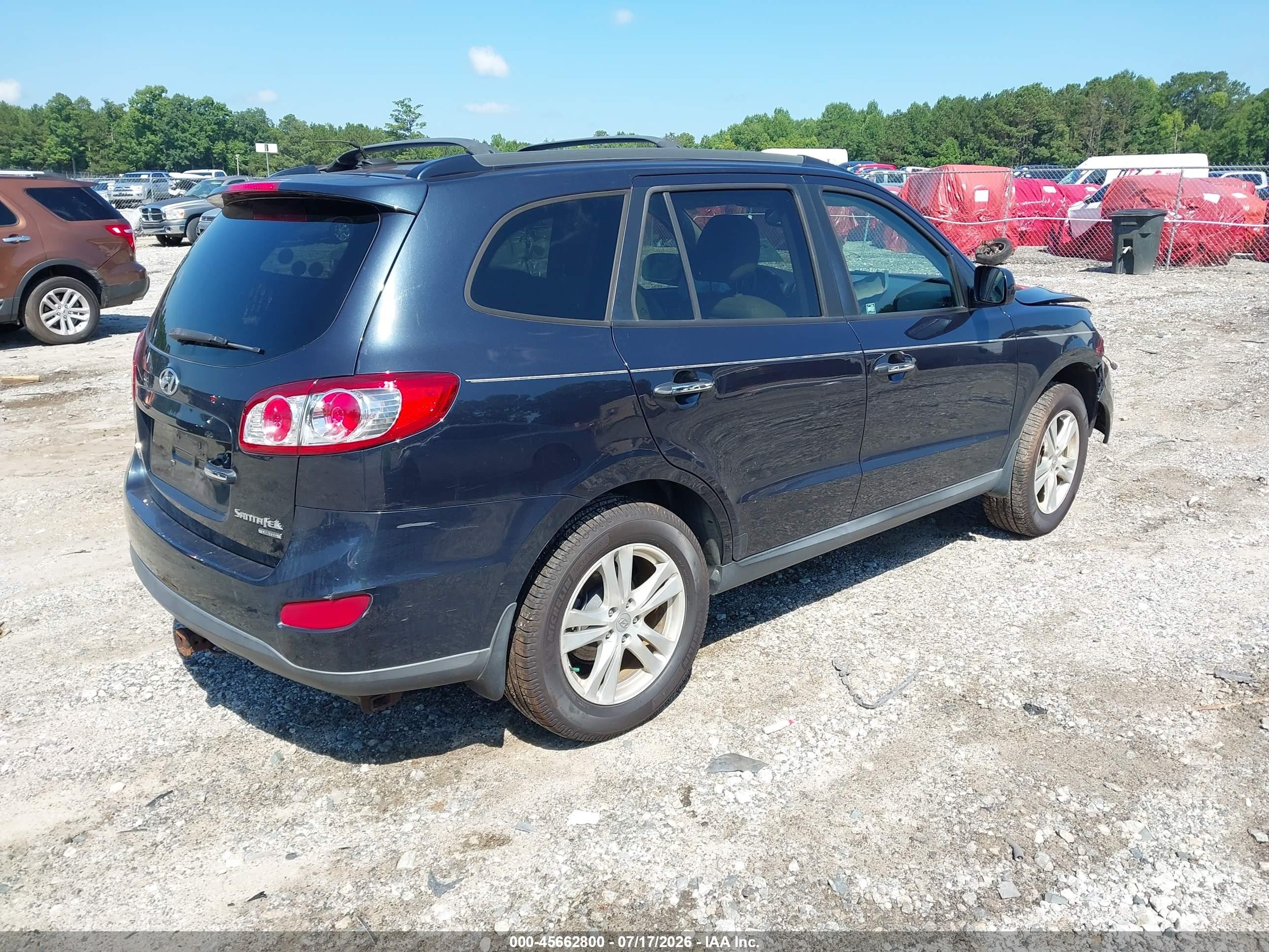 2011 Hyundai Santa Fe Limited Blue vin: 5XYZK3AB6BG011083