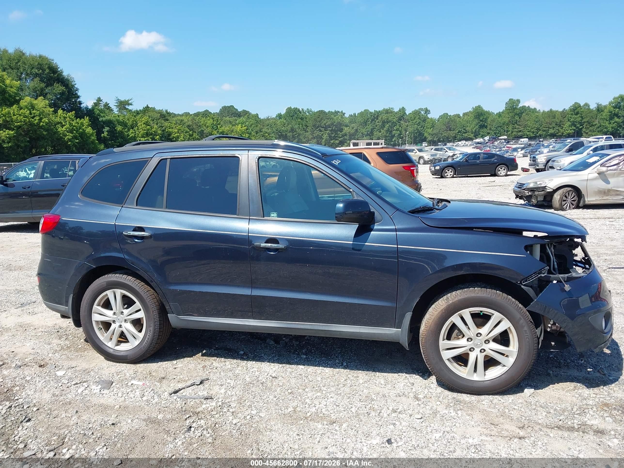2011 Hyundai Santa Fe Limited Blue vin: 5XYZK3AB6BG011083