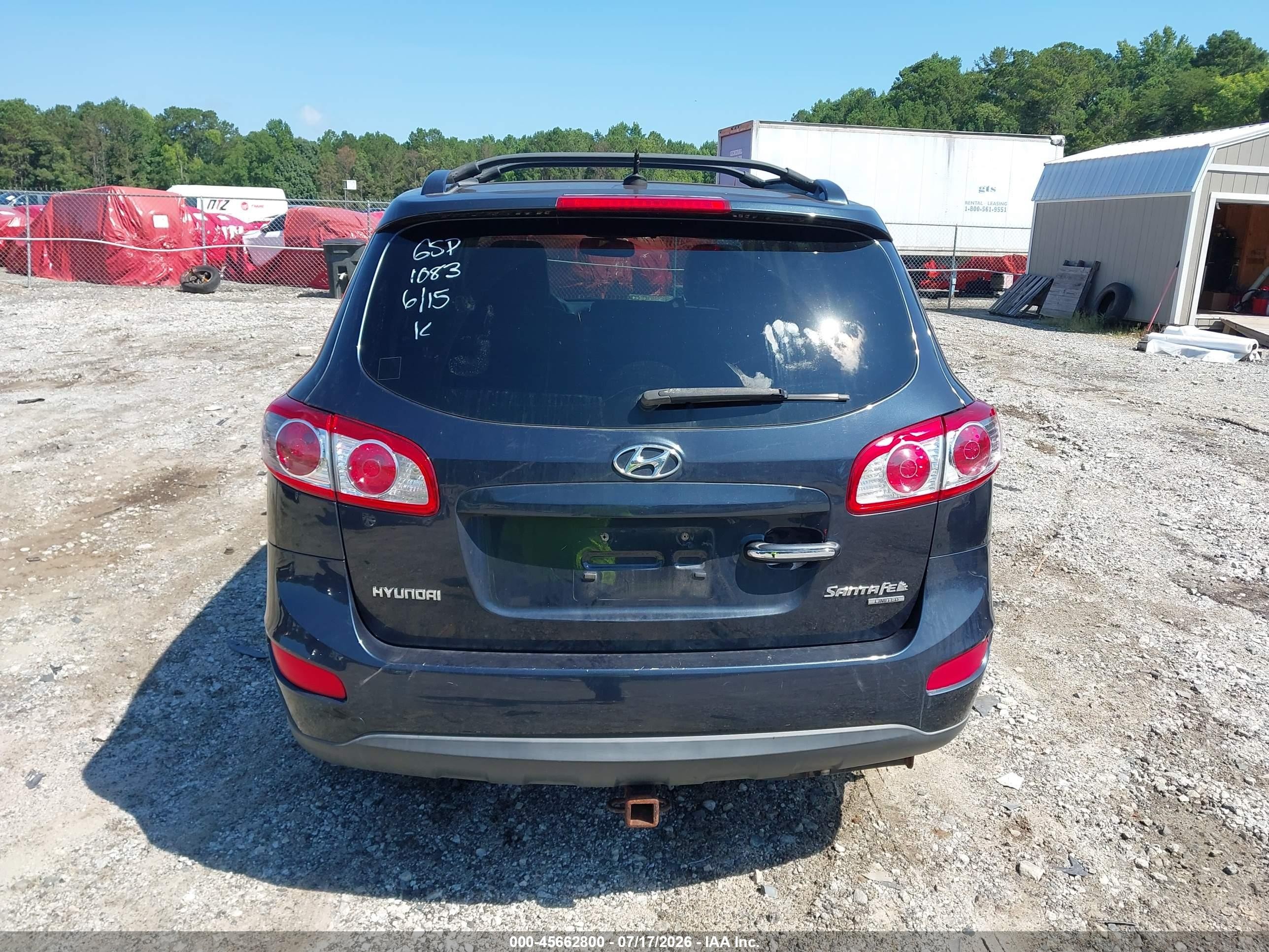 2011 Hyundai Santa Fe Limited Blue vin: 5XYZK3AB6BG011083
