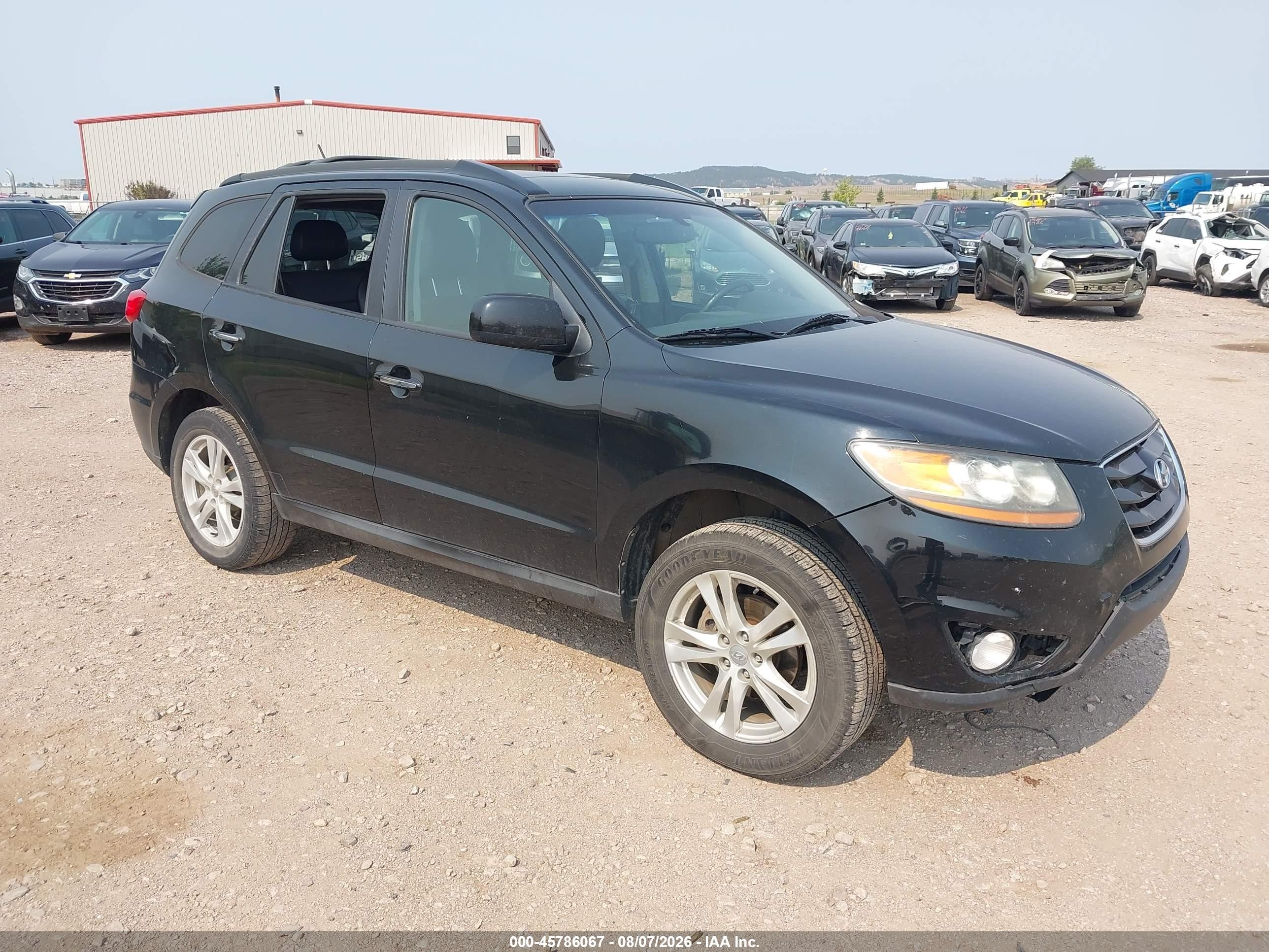 2011 Hyundai Santa Fe Limited Black vin: 5XYZK3AB6BG073051
