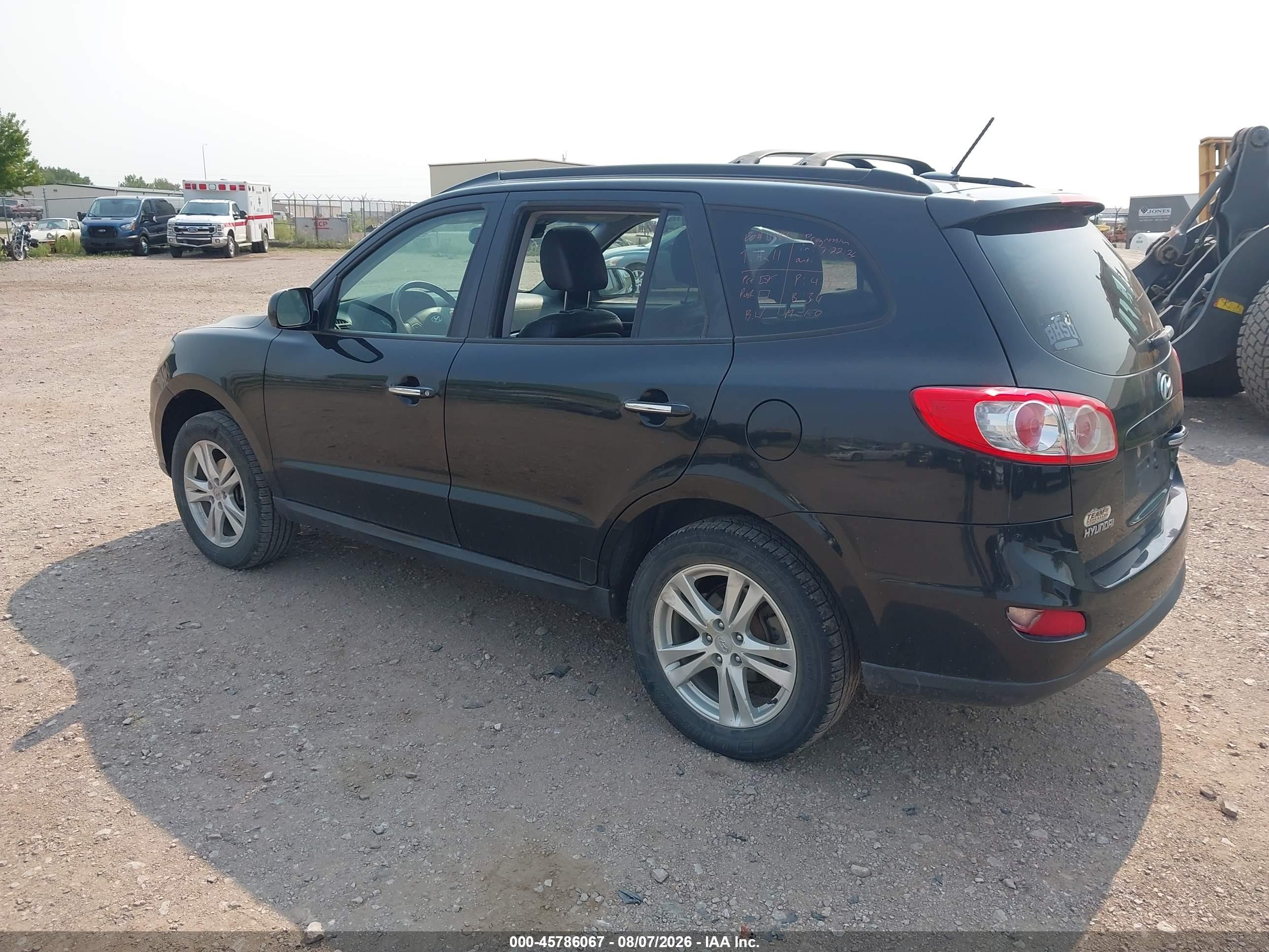 2011 Hyundai Santa Fe Limited Черный vin: 5XYZK3AB6BG073051