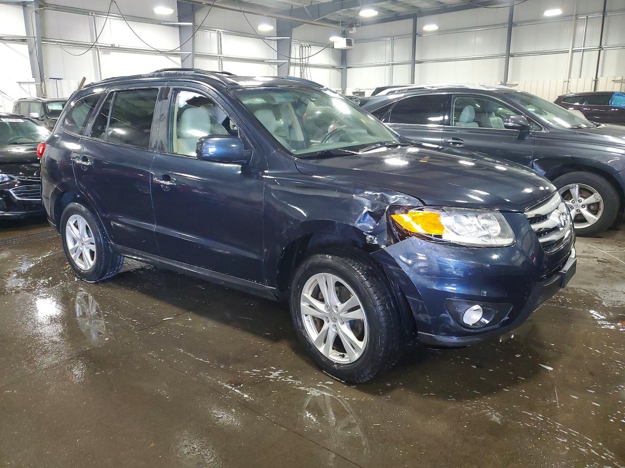 2012 Hyundai Santa Fe Limited Blue vin: 5XYZK3AB6CG092765