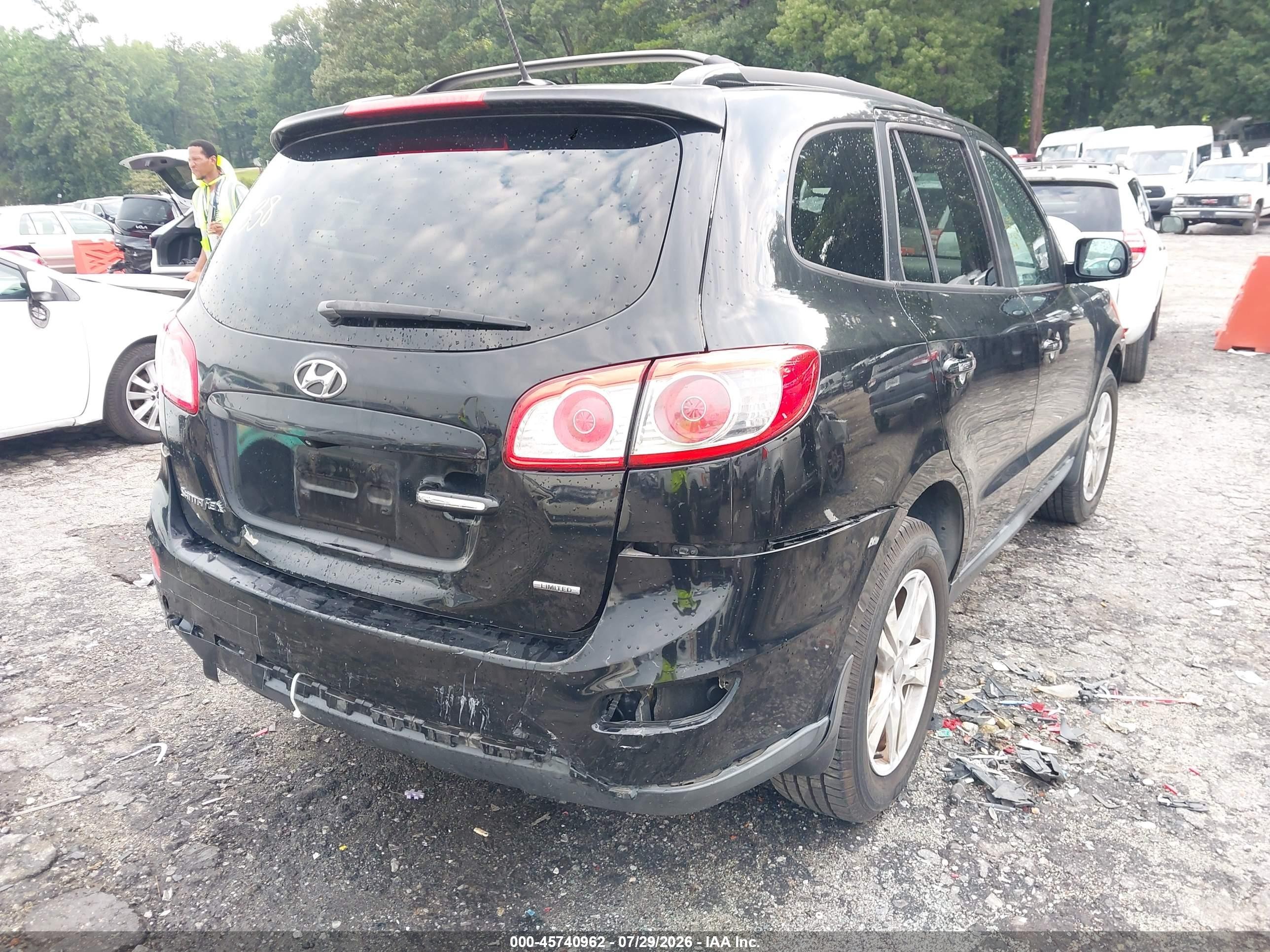 2012 Hyundai Santa Fe Limited Black vin: 5XYZK3AB6CG111900