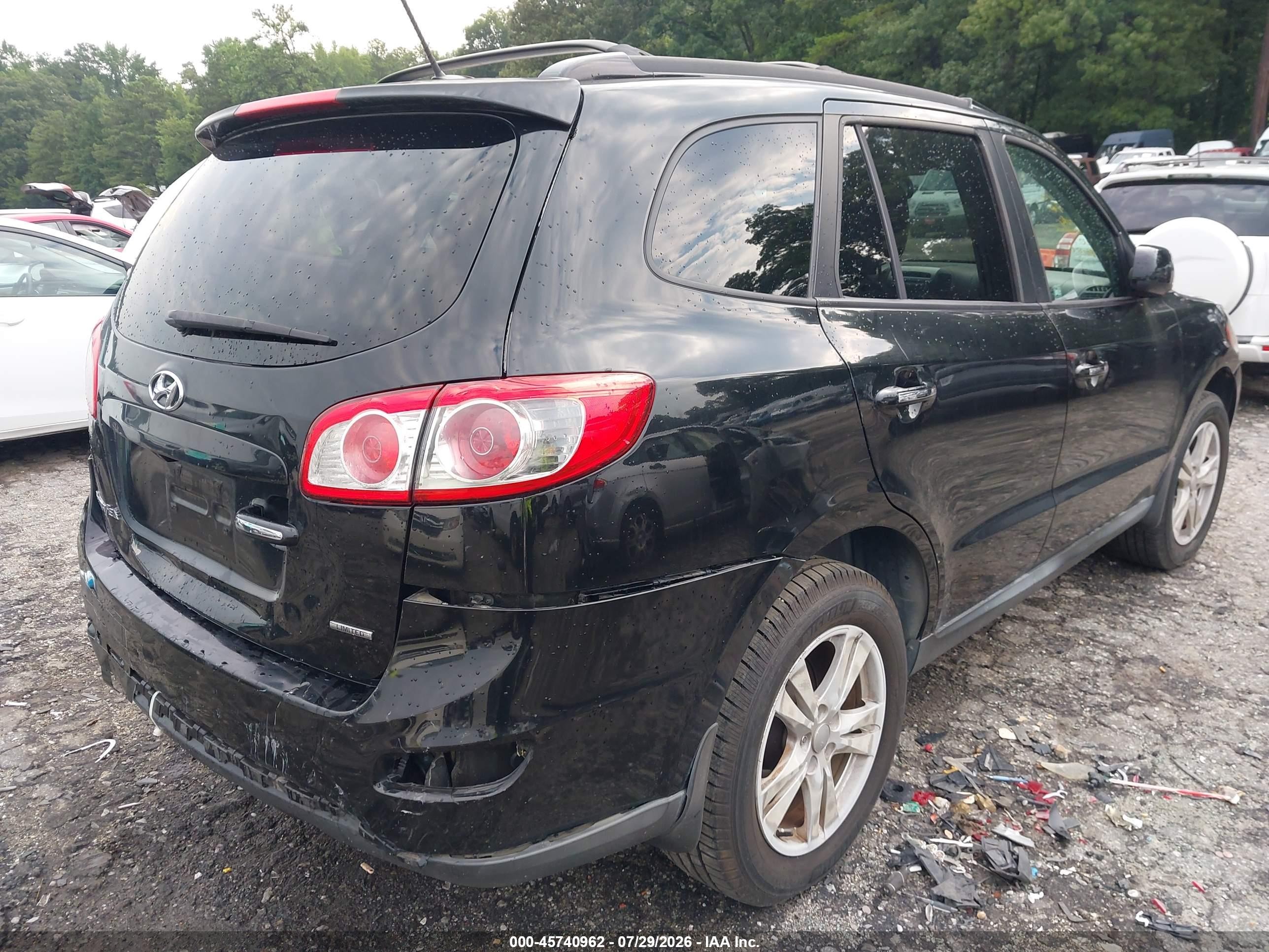 2012 Hyundai Santa Fe Limited Black vin: 5XYZK3AB6CG111900