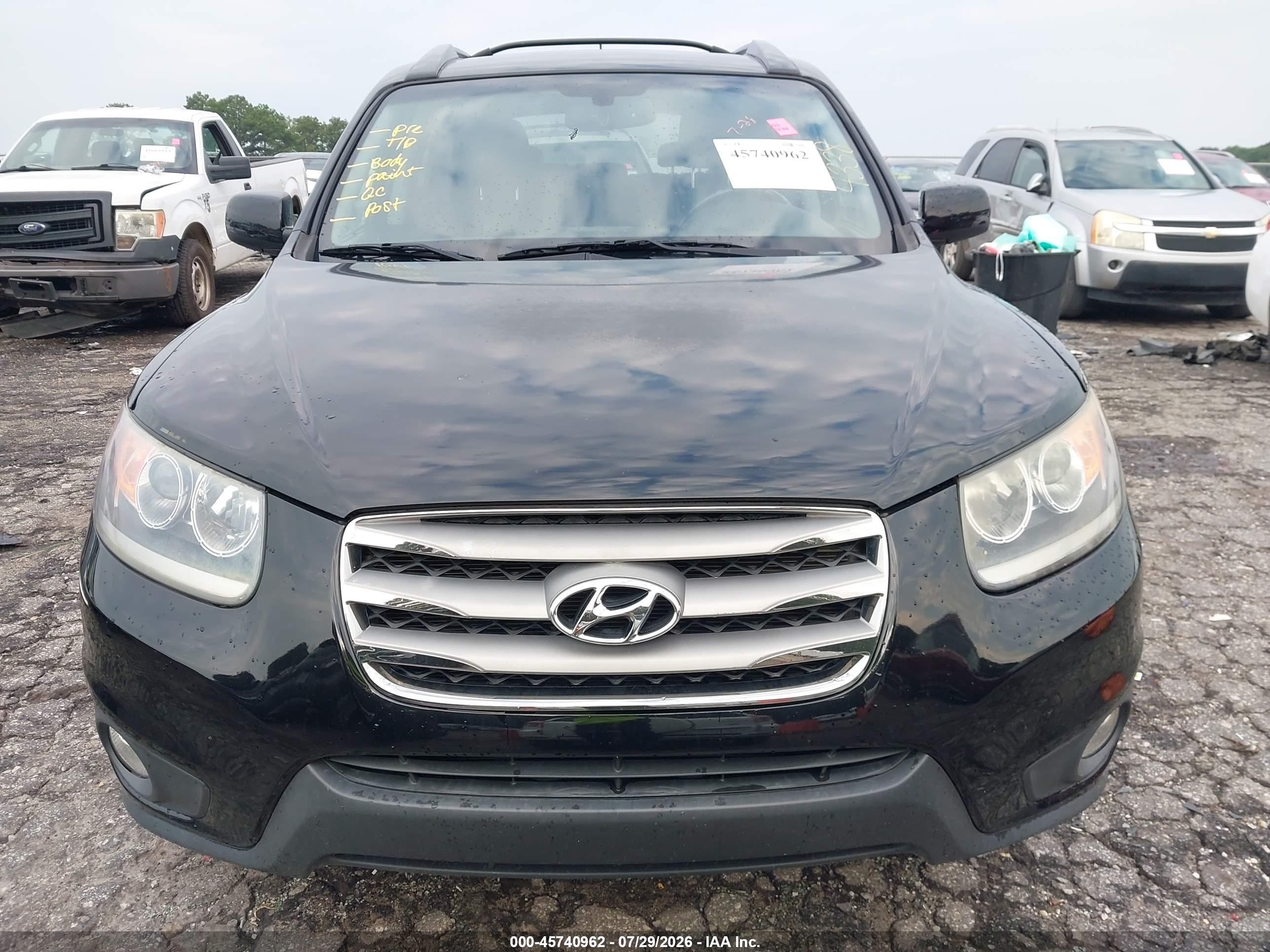 2012 Hyundai Santa Fe Limited Black vin: 5XYZK3AB6CG111900