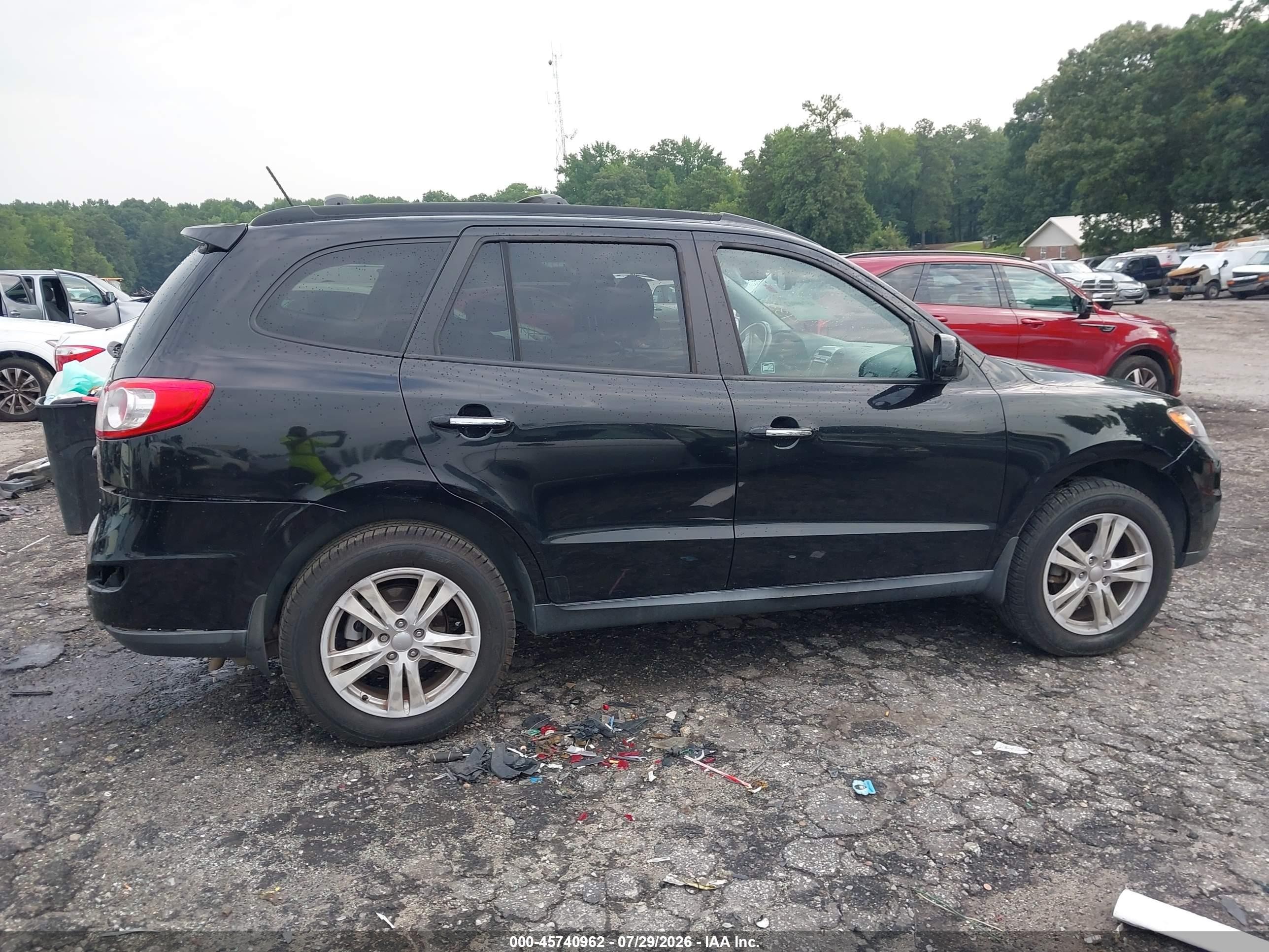 2012 Hyundai Santa Fe Limited Black vin: 5XYZK3AB6CG111900