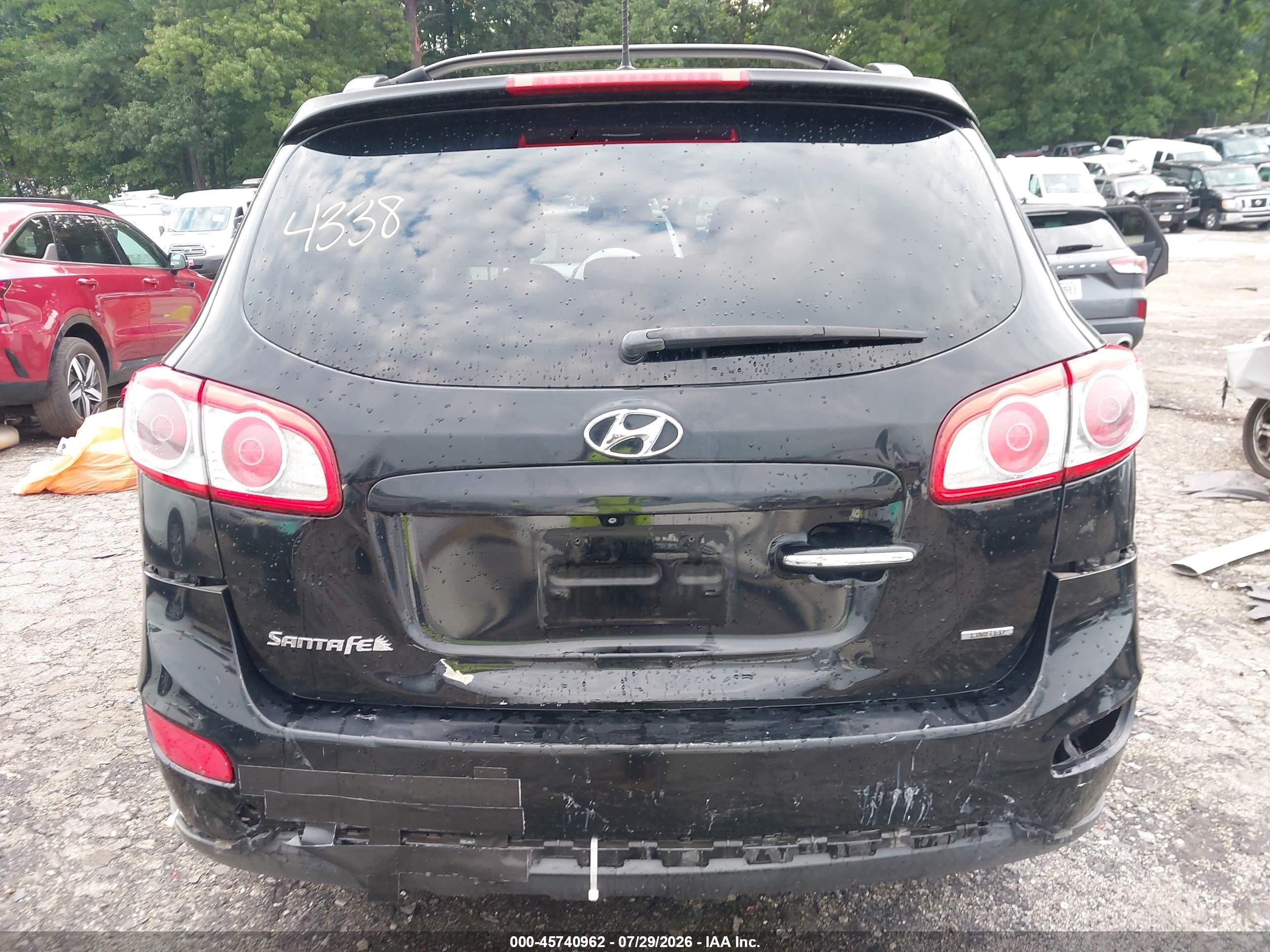 2012 Hyundai Santa Fe Limited Black vin: 5XYZK3AB6CG111900